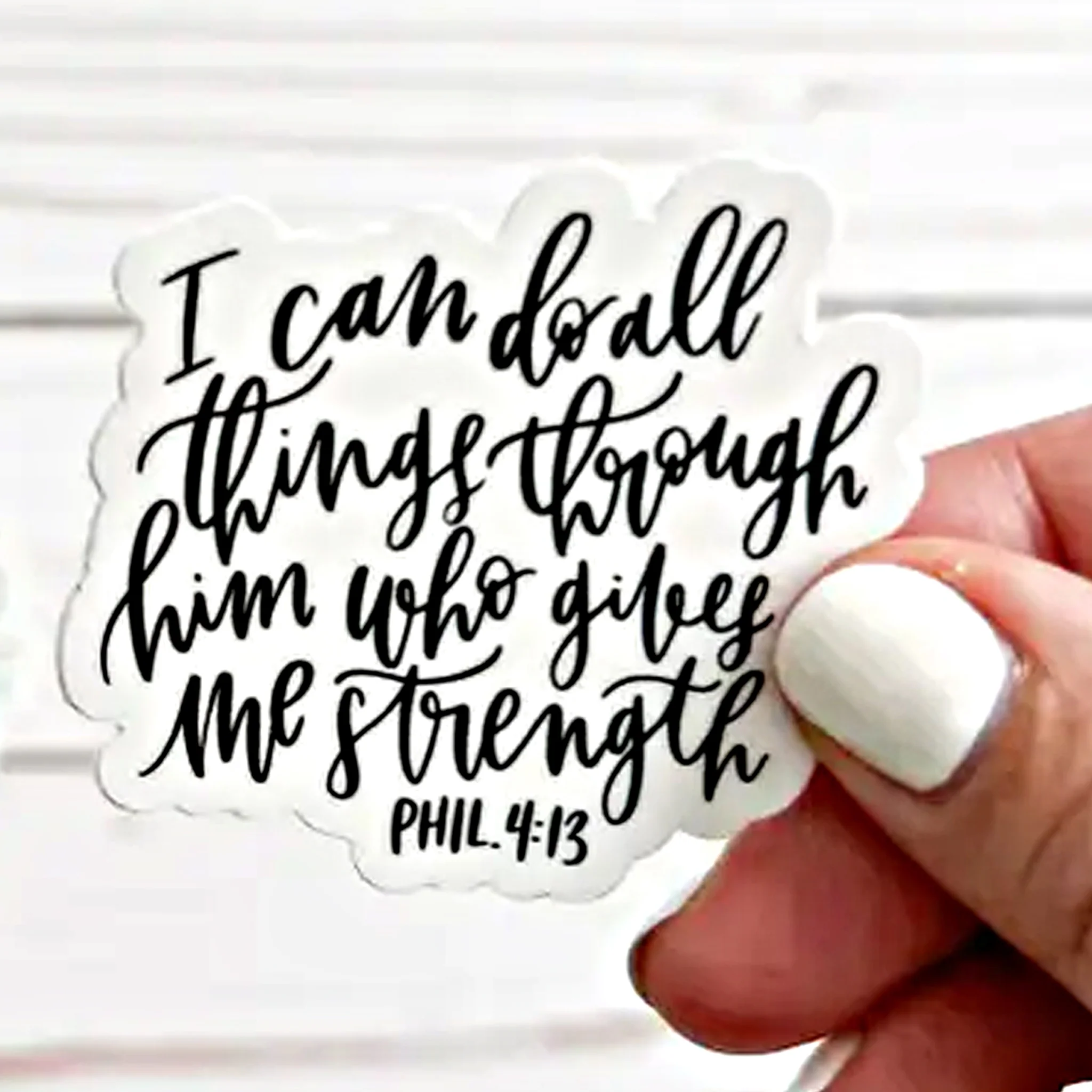 All Things Through Him Vinyl Sticker - Image 3