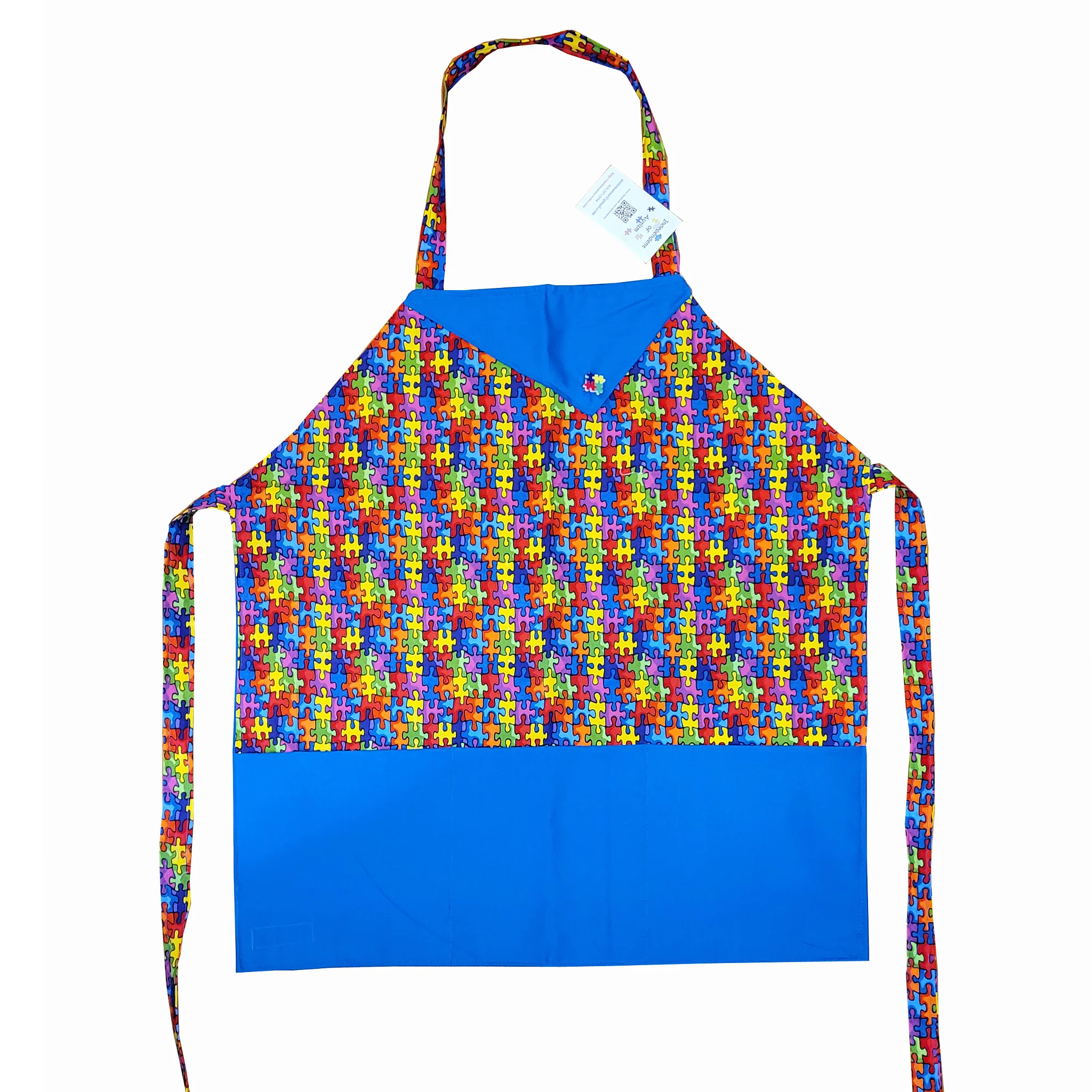 Autism Puzzle Fabric Full Apron