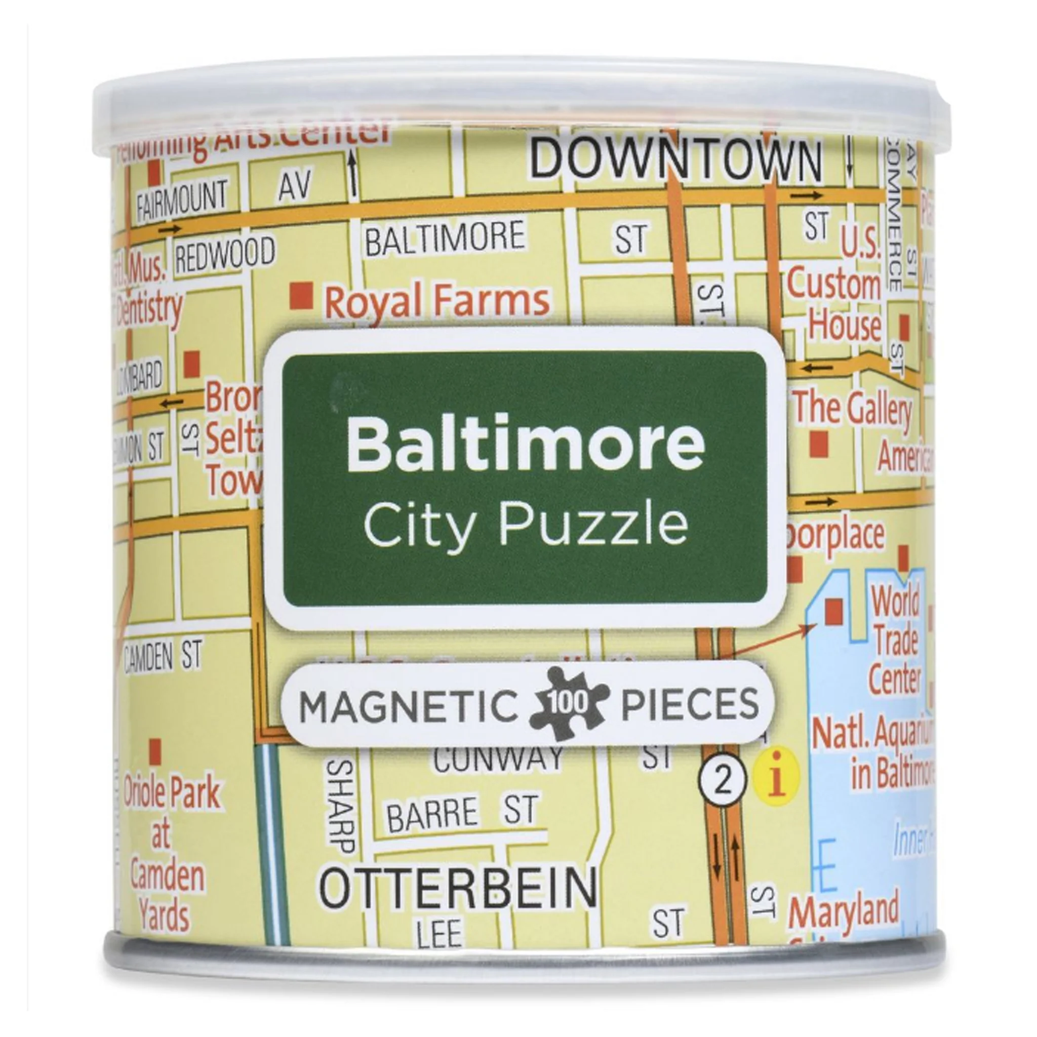 Baltimore City Map Magnetic 100 Piece Puzzle