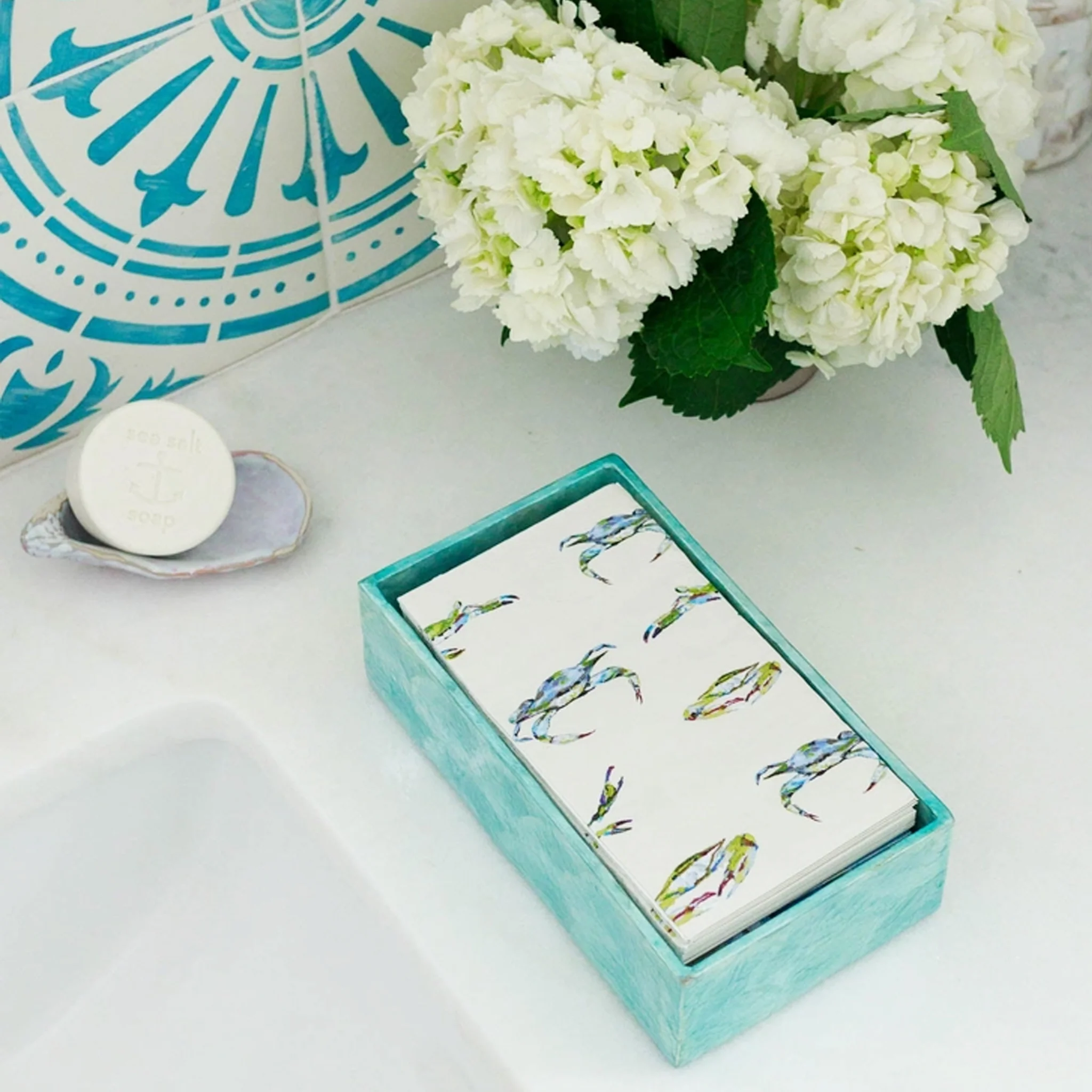 Bay Blues Multi Crab Guest Towel Paper Lunch Napkins - Image 3