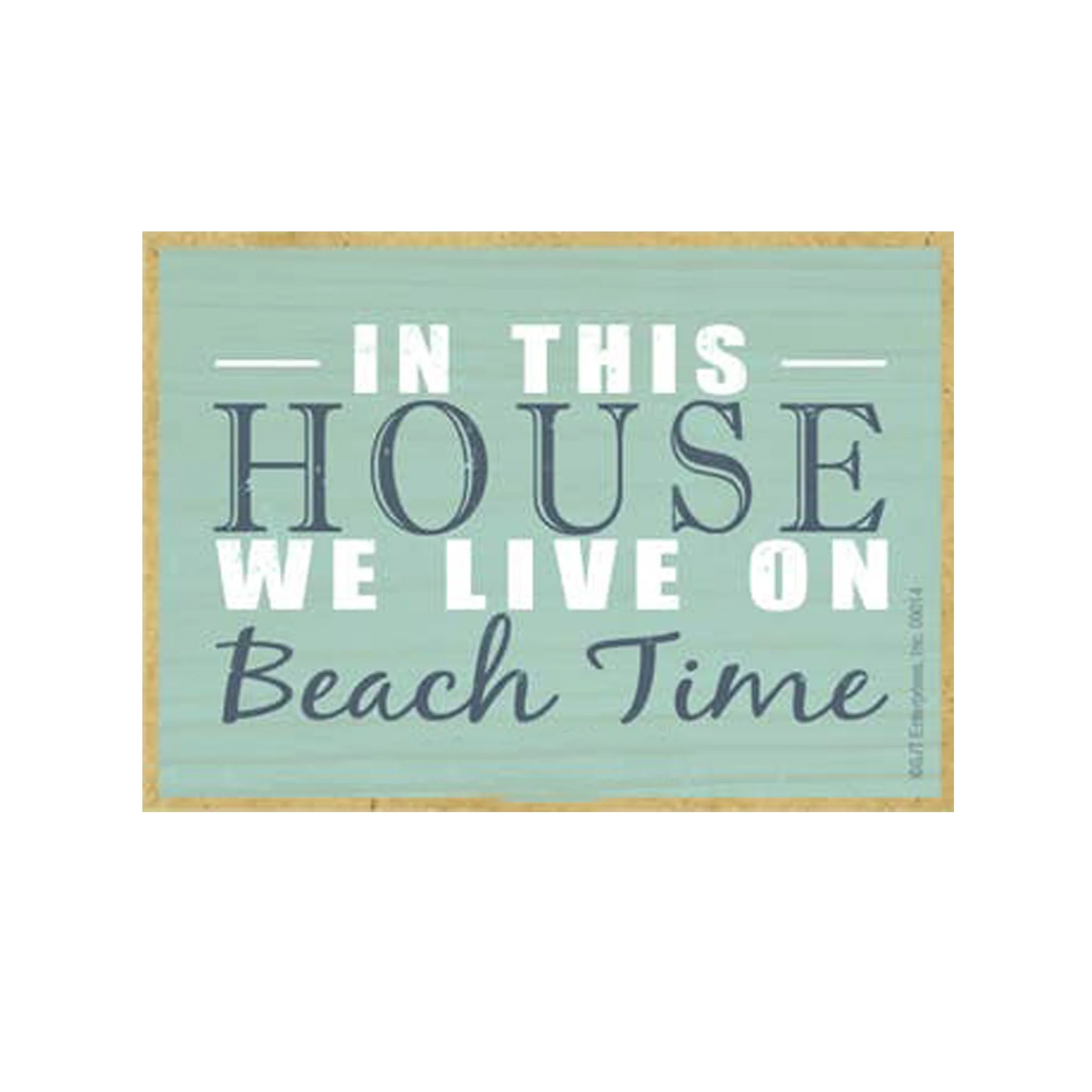 Beach Time Wood Magnet