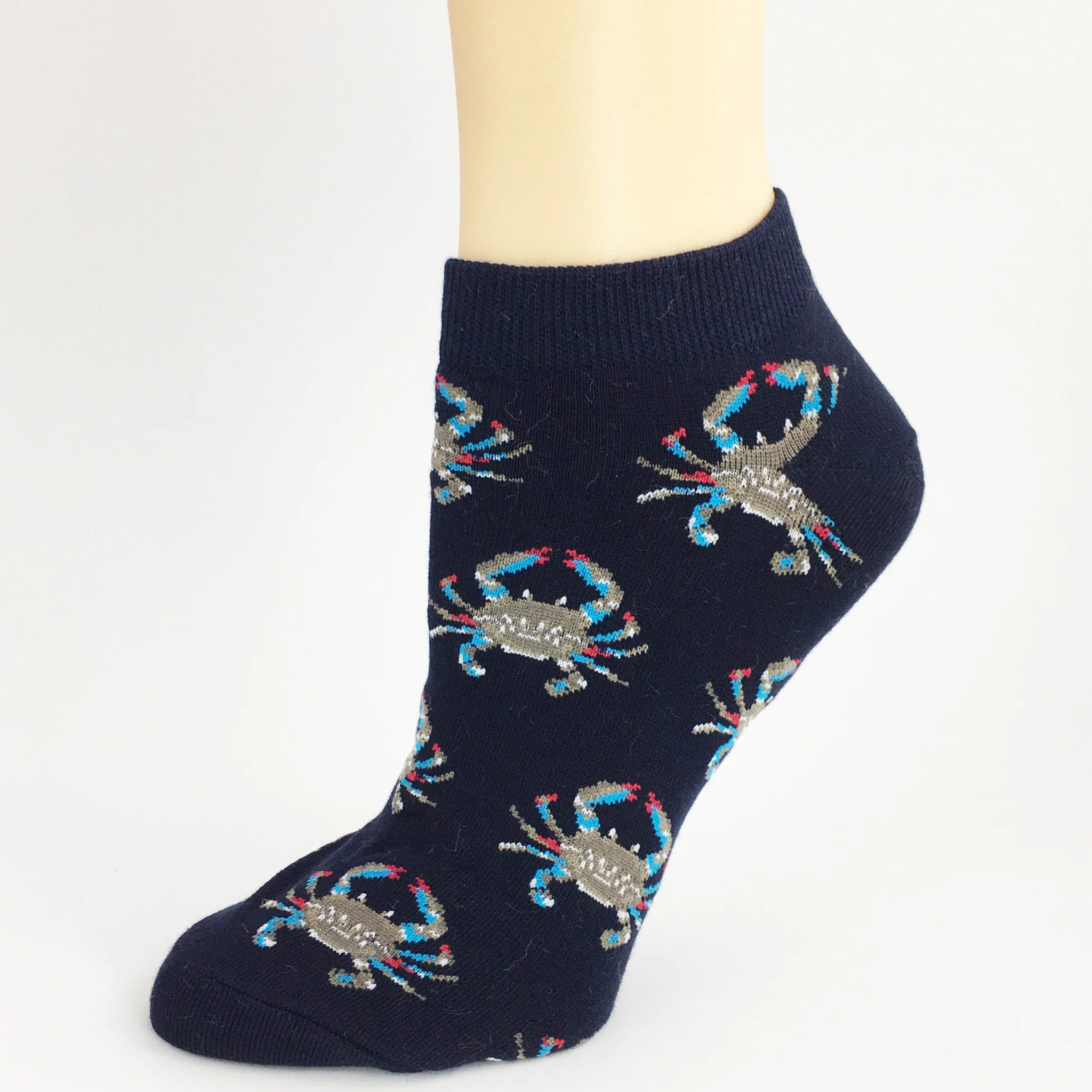 Blue Crab Ankle Socks Navy - Image 2