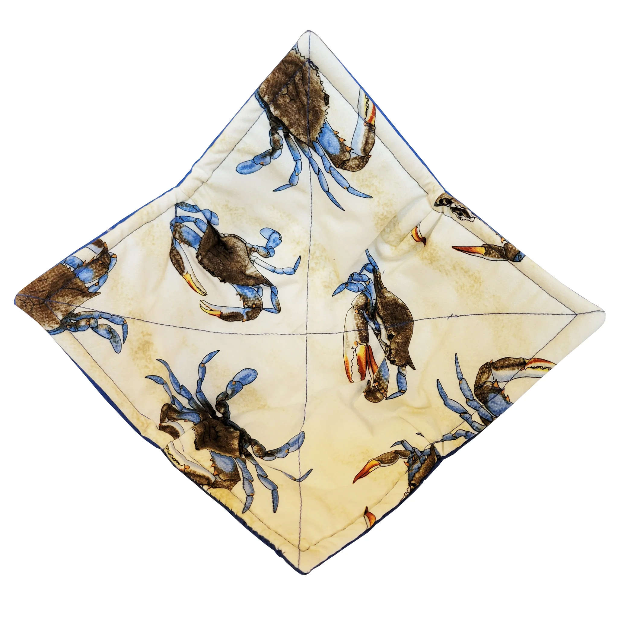 Blue Crab Natural Background Microwave Bowl Cozy Potholder - Image 3