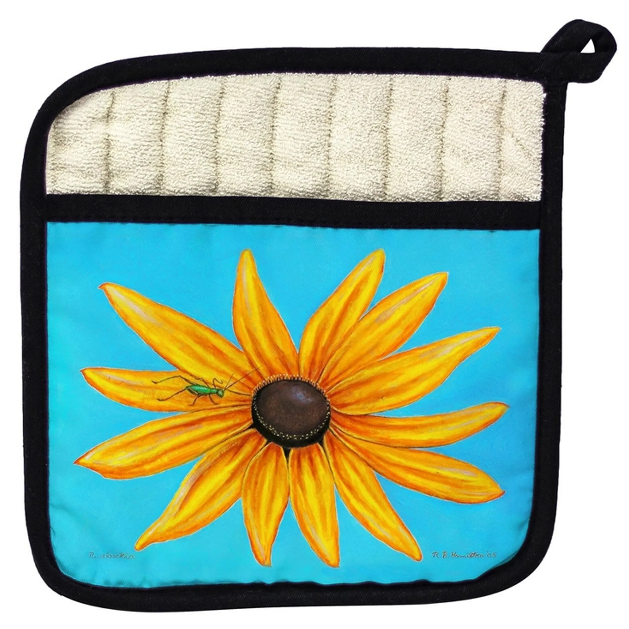 Bold Black Eyed Susan Pocket Potholder