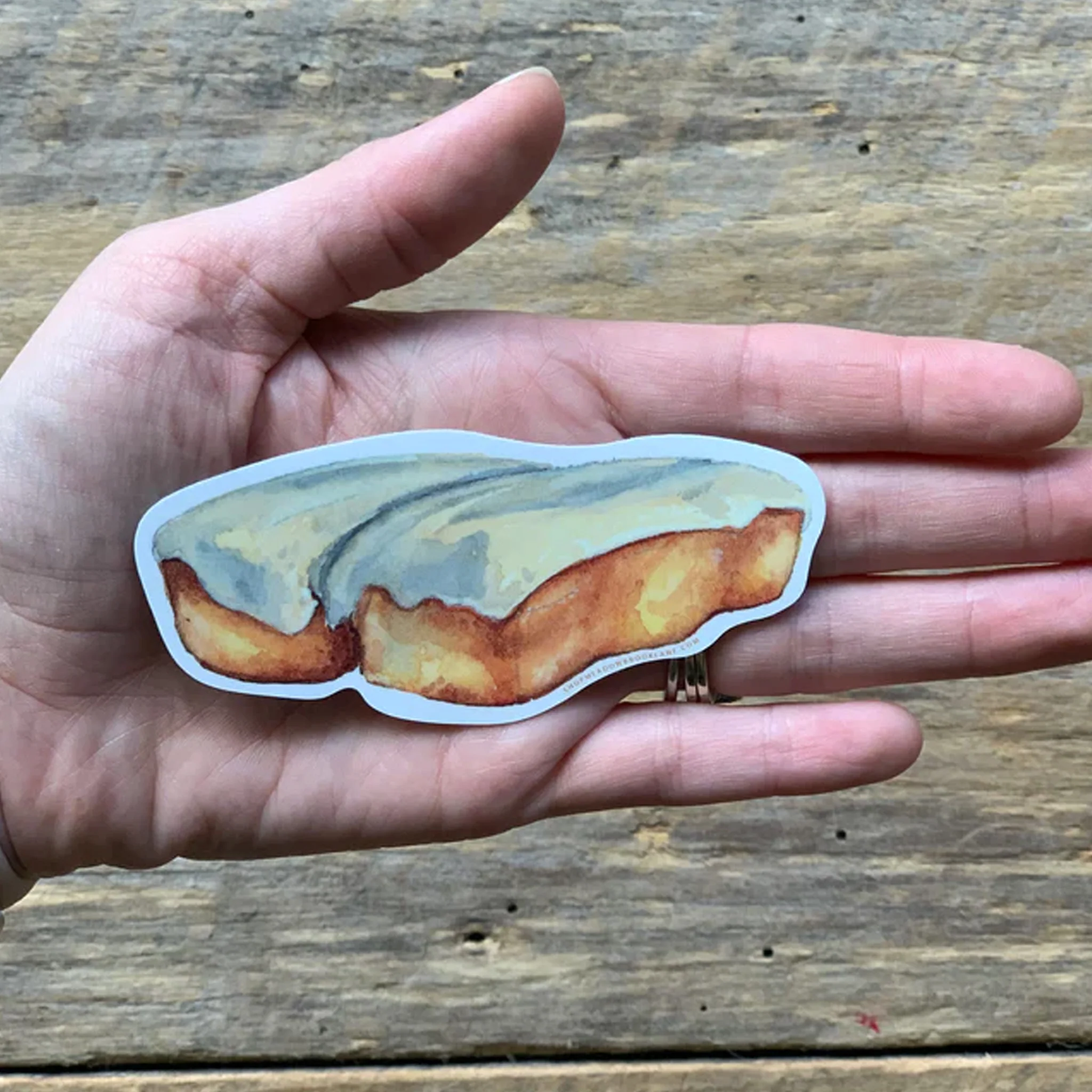 Butterscotch Krimpet Cake Die Cut Vinyl Sticker - Image 2