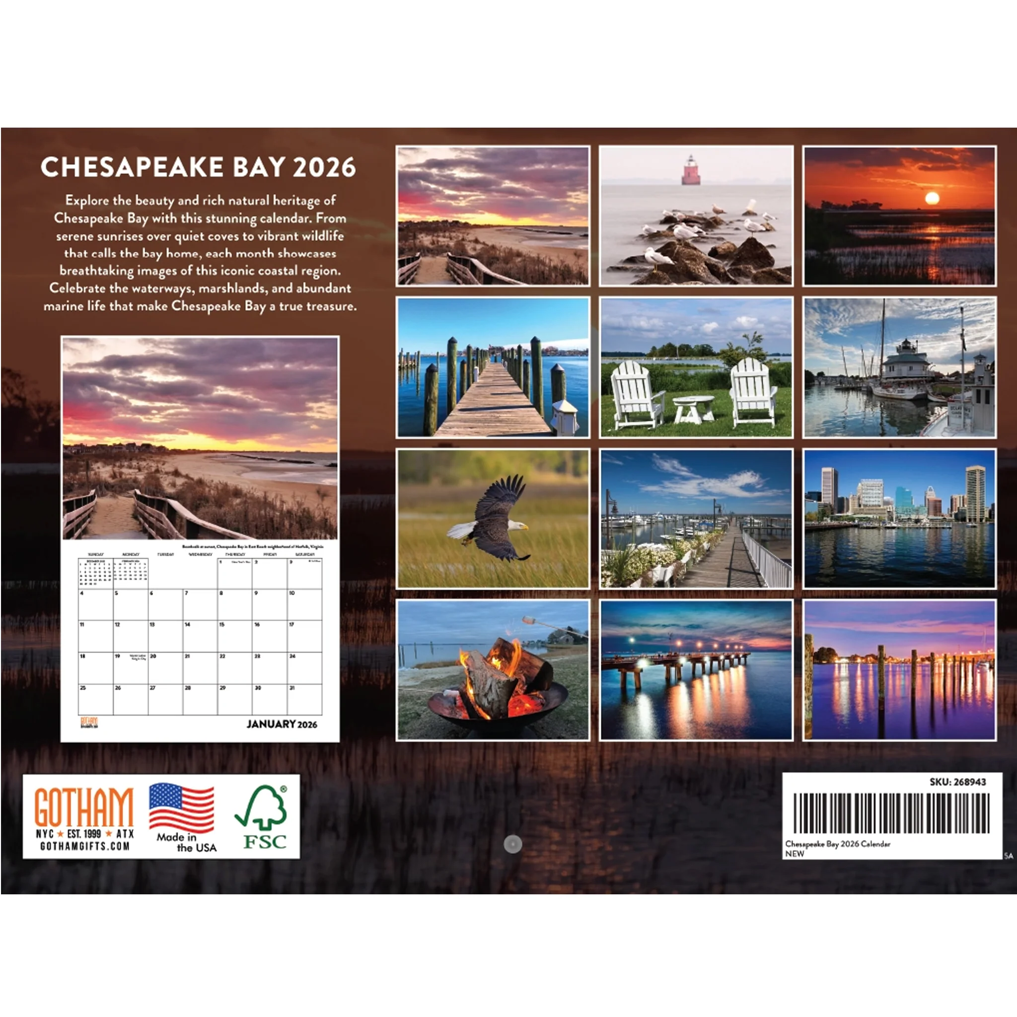 Chesapeake Bay 2026 Wall Calendar 12" x 18" *SALE* - Image 2