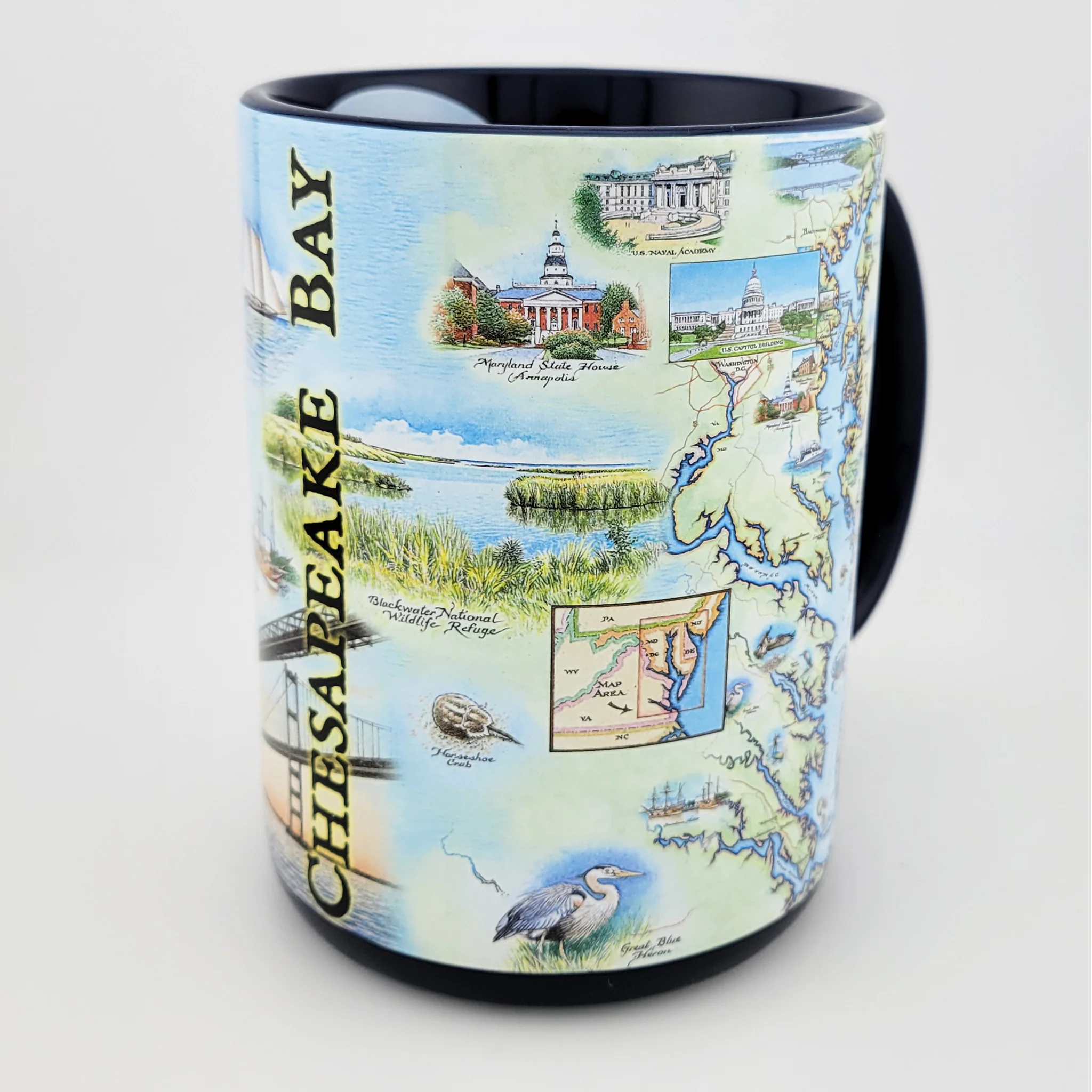 Chesapeake Bay Map Ceramic Coffee Mug - Image 5