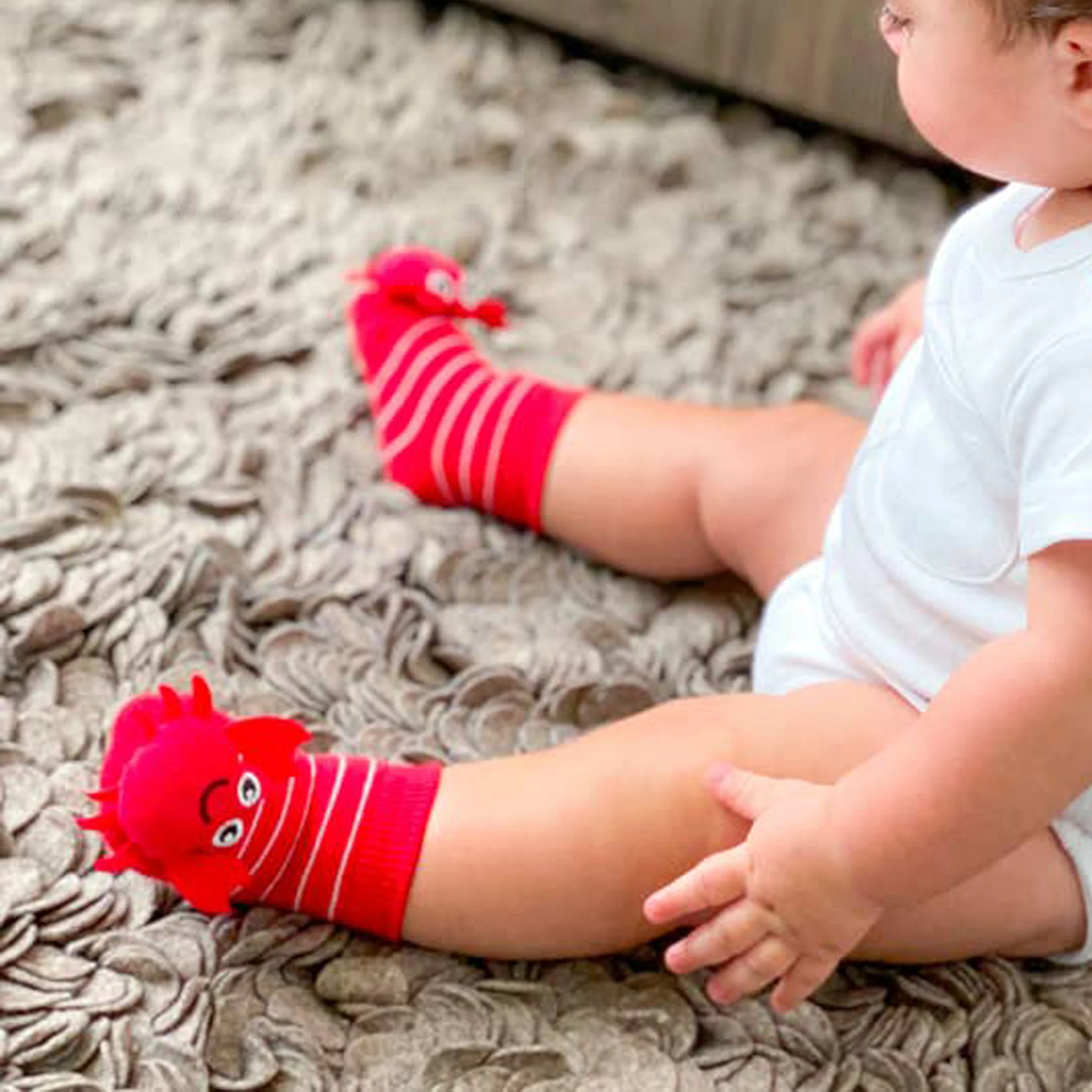Crab Rattle Baby Socks - Image 3