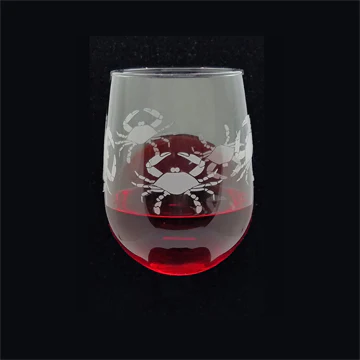 Crab Stemless Wine Glass - Image 2