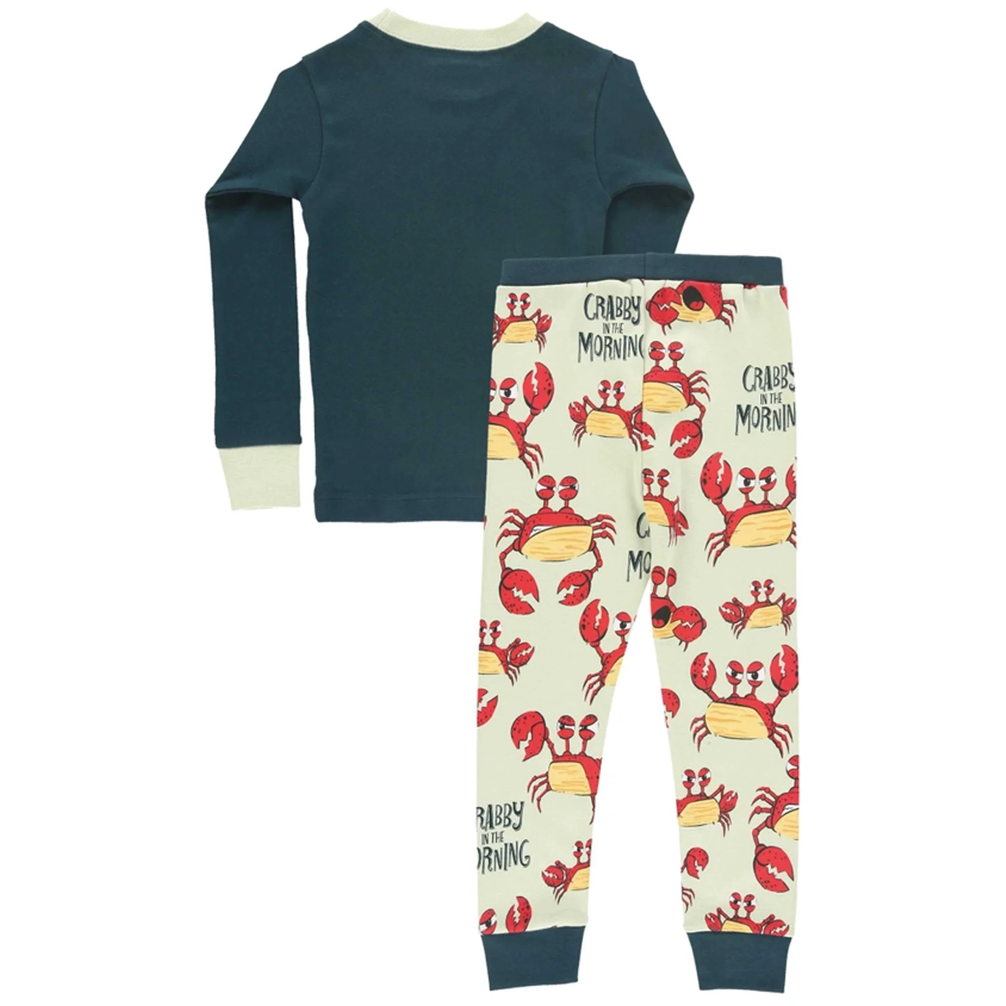 Crabby In The Morning 2 Piece Toddler Pajama Set - Image 2