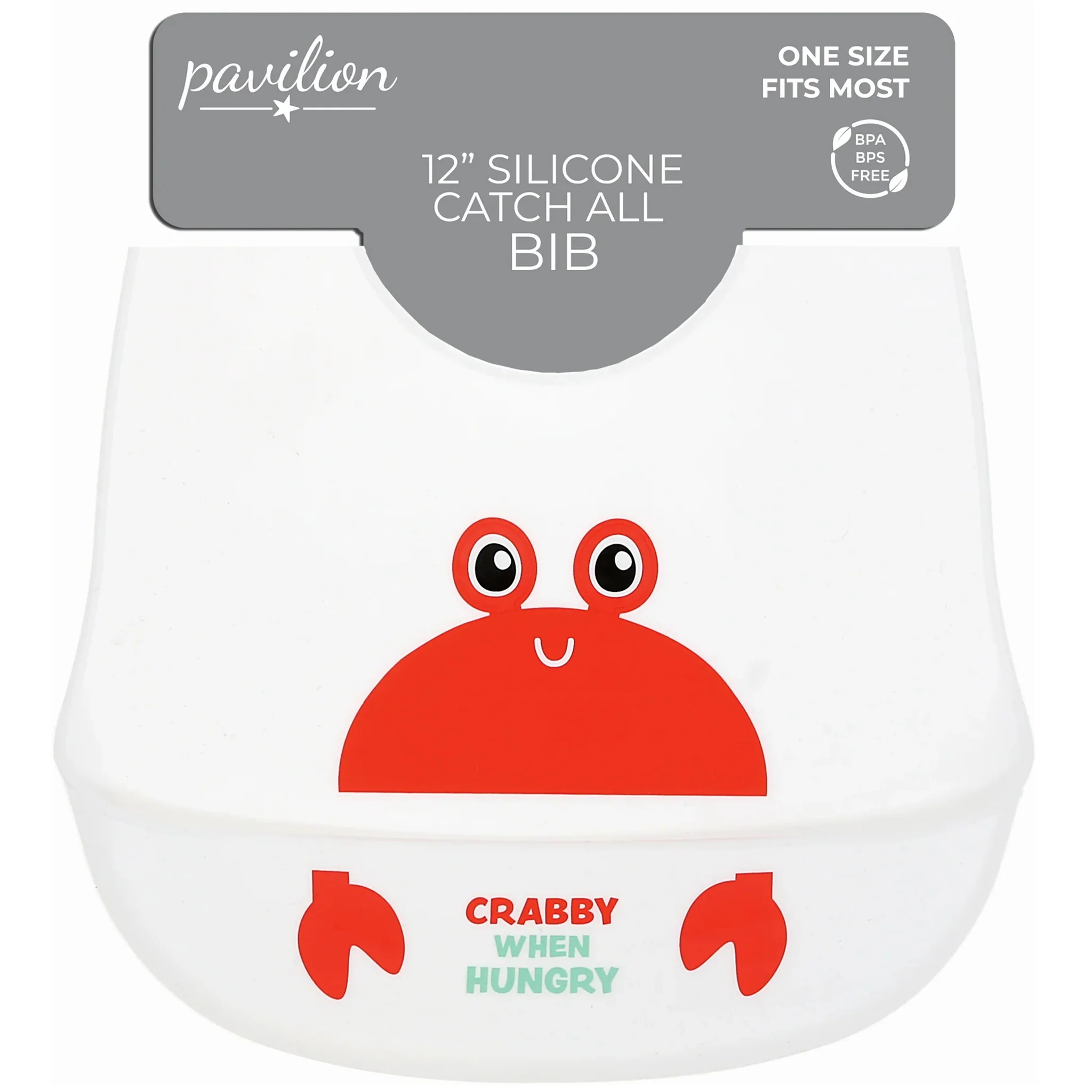 Crabby When Hungry Baby Silicone Catch All Bib - Image 4