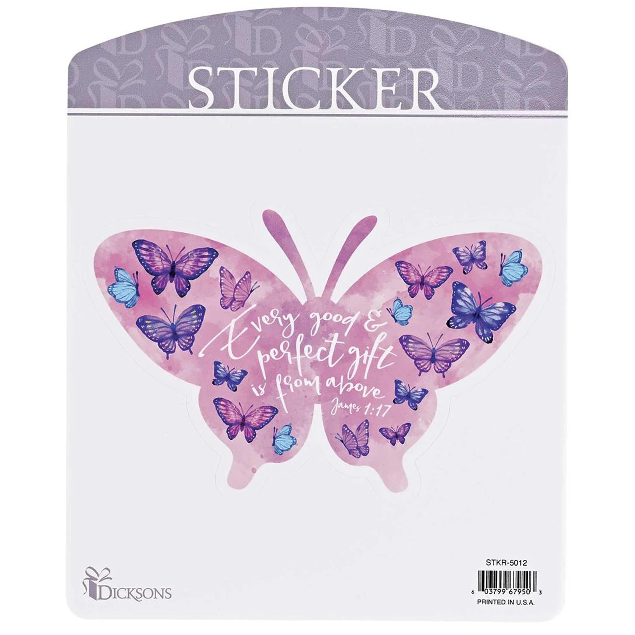 Every Good & Perfect Gift Is From Above Butterfly Vinyl Sticker - Image 2