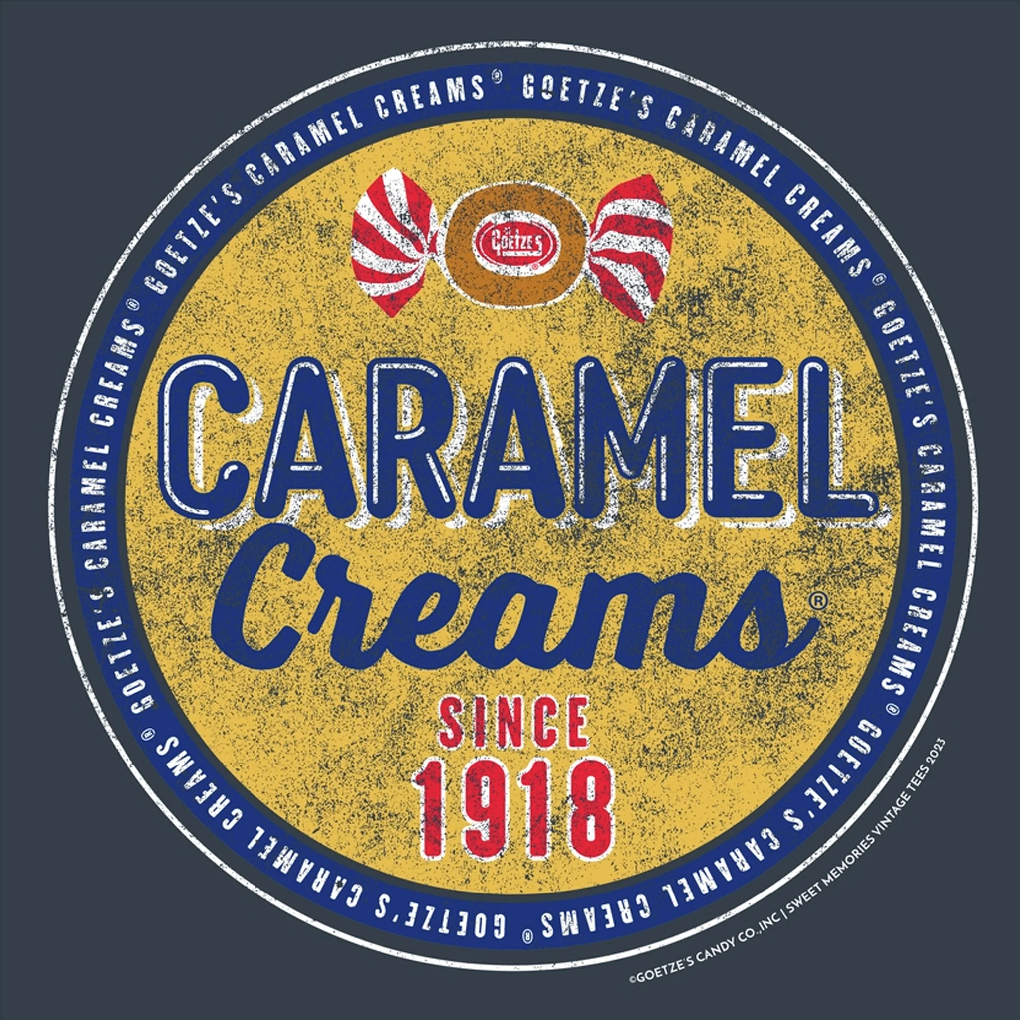 Goetze's Caramel Creams 1918 Adult T-Shirt - Image 2