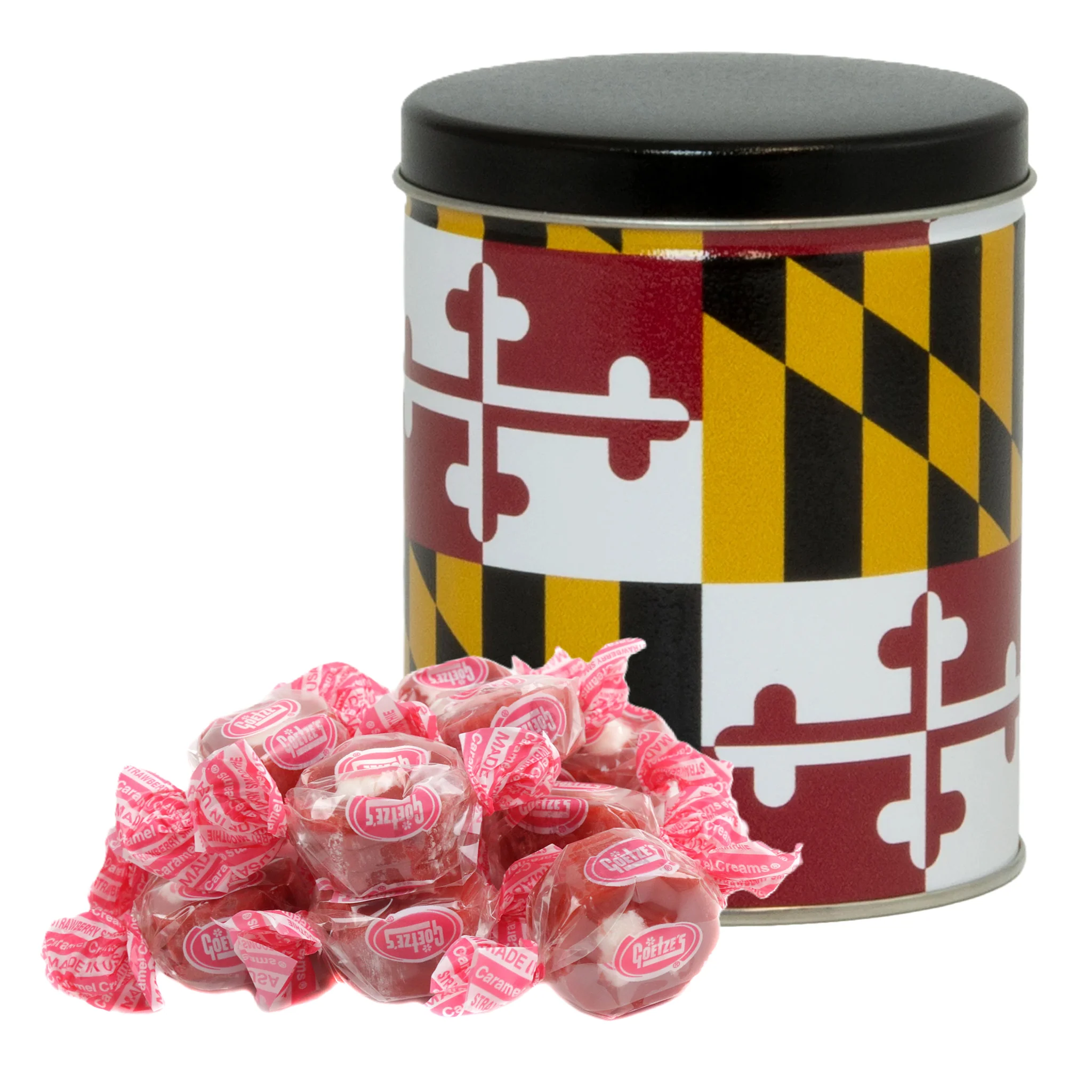 Goetze's Caramel Creams Candy 1 Pound Maryland Flag Tin - Image 4