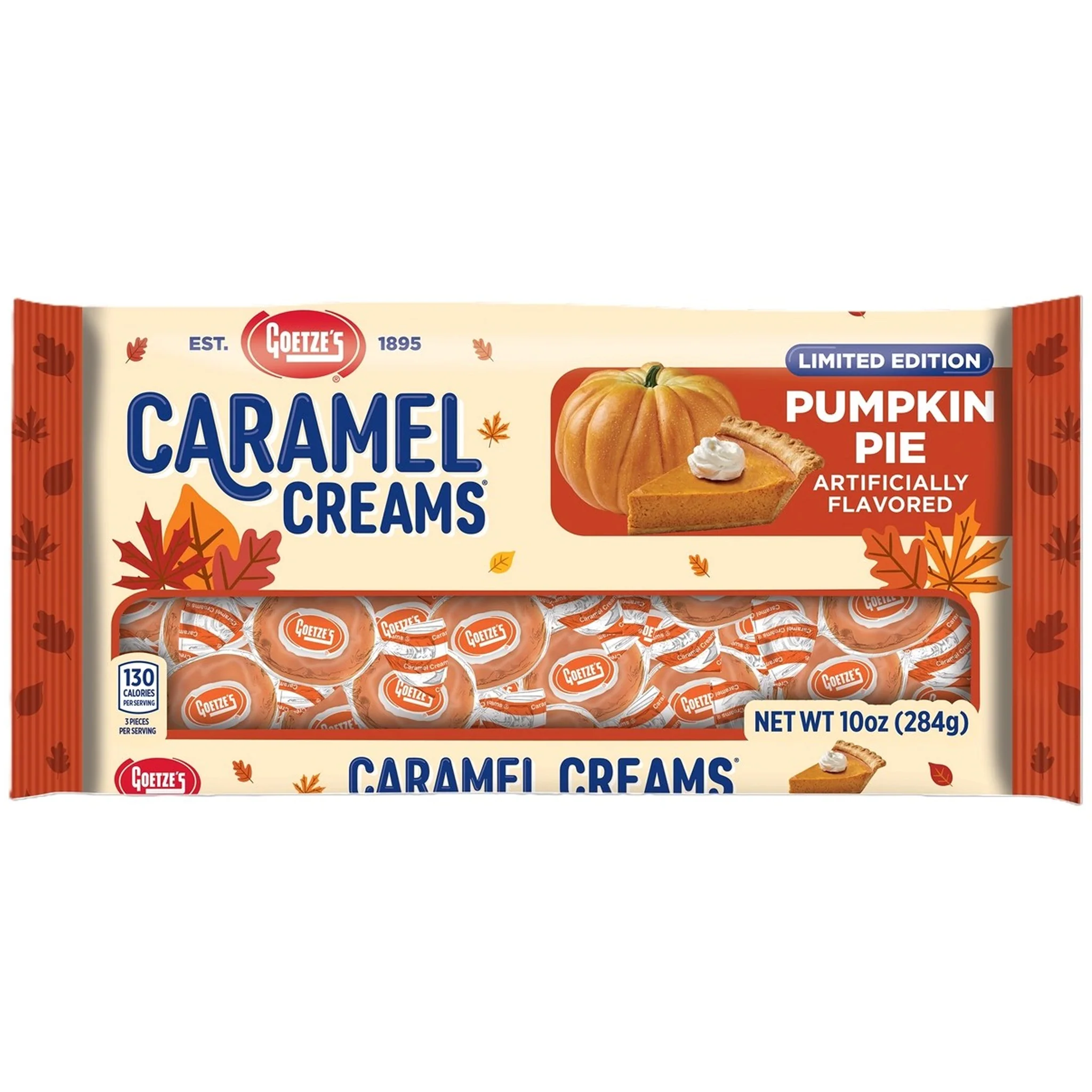 Goetze's Pumpkin Pie Caramel Creams Candy 10oz