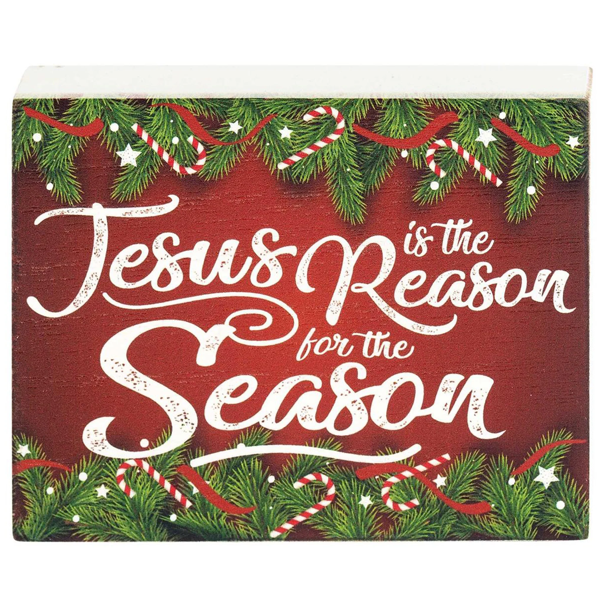 Jesus Is The Reason For The Season Tabletop Wood Block - Image 2