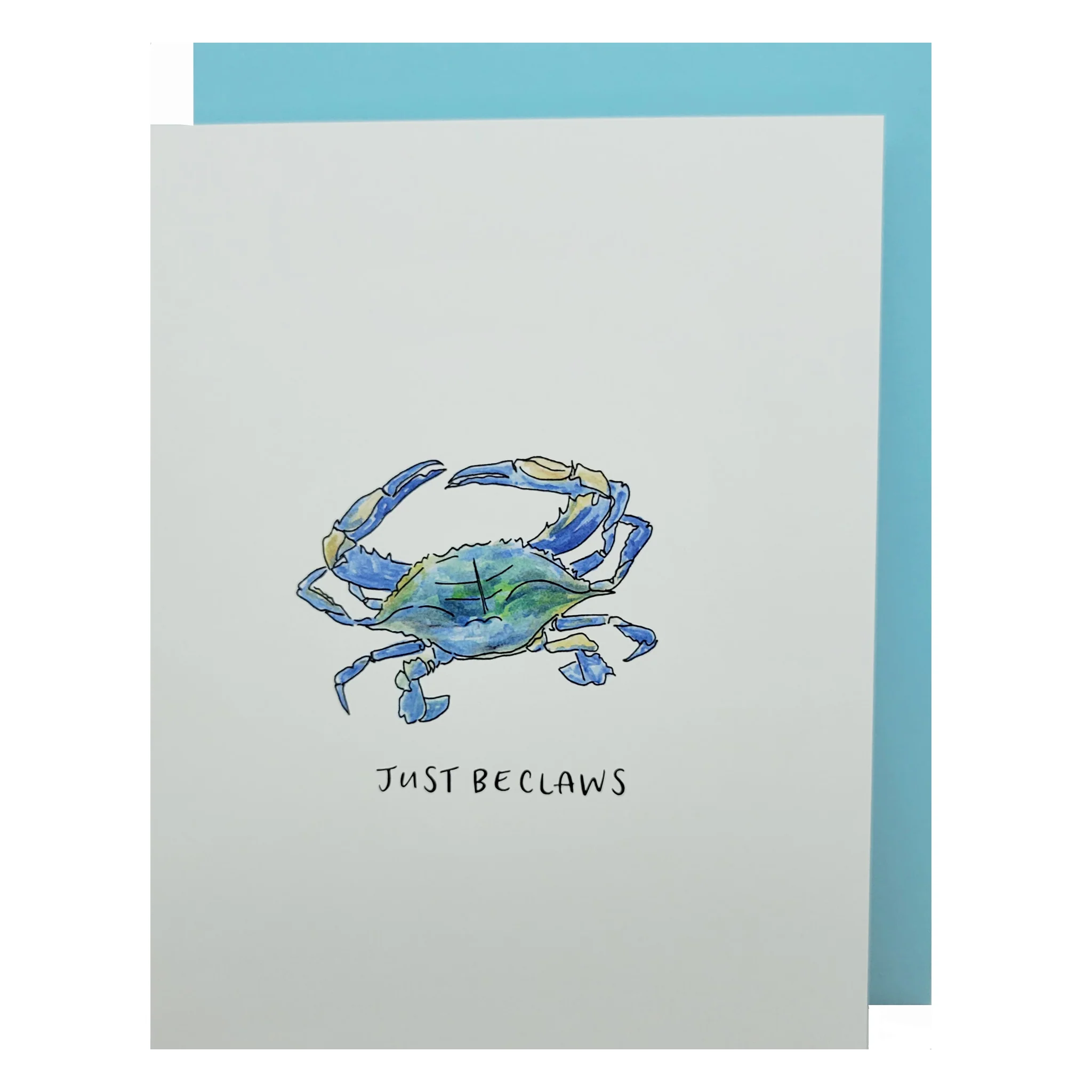 Just Beclaws Blue Crab Note Card