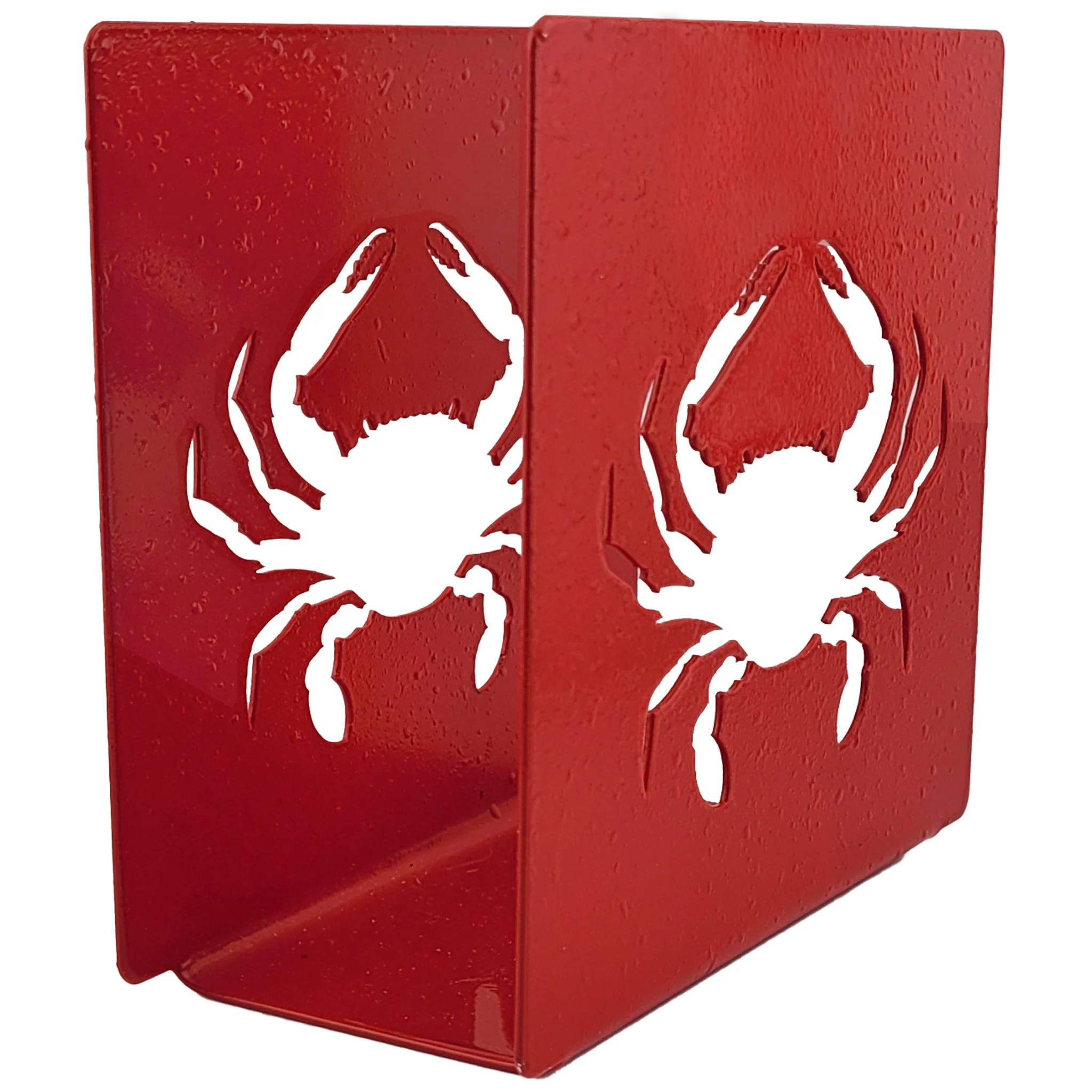 Laser Cutout Crab Steel Napkin Holder - Blue or Red - Image 5