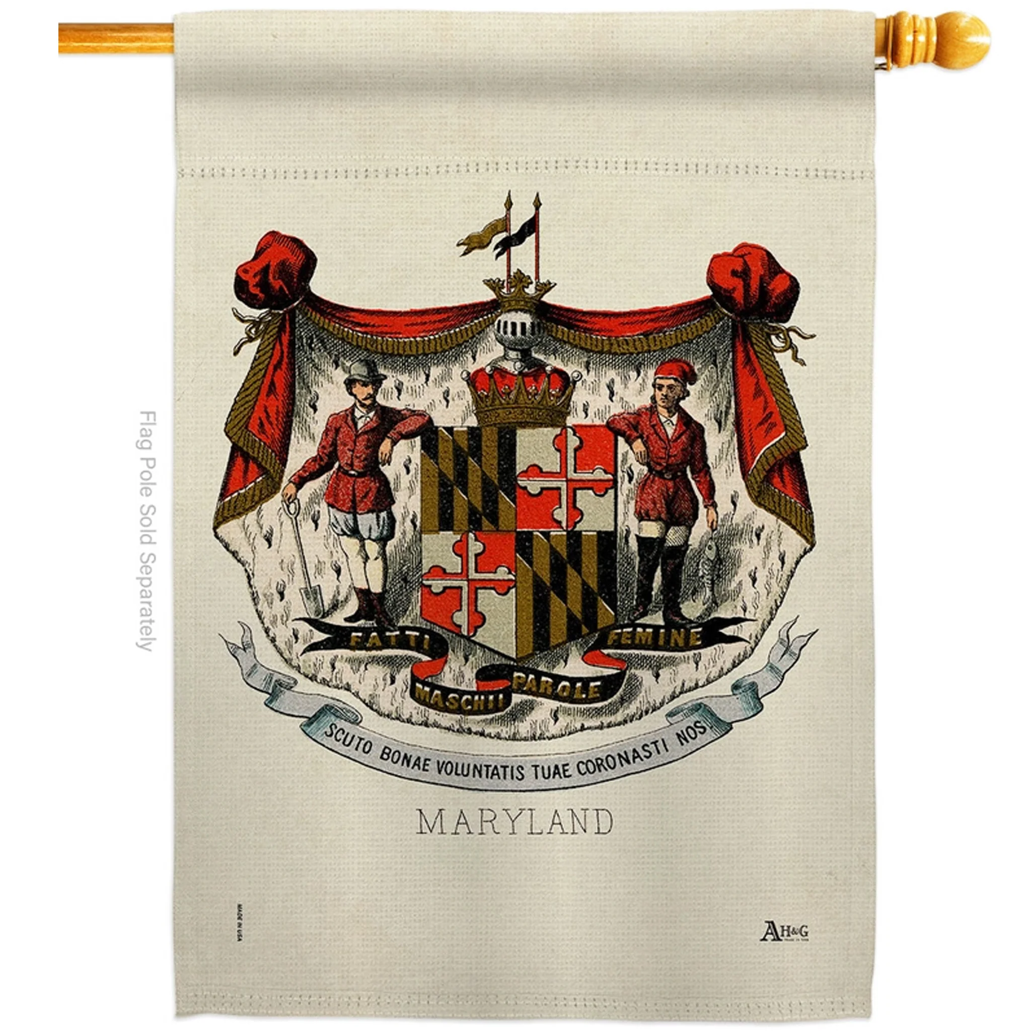 Maryland Coat Of Arms (Sleeve) Flag - Image 3