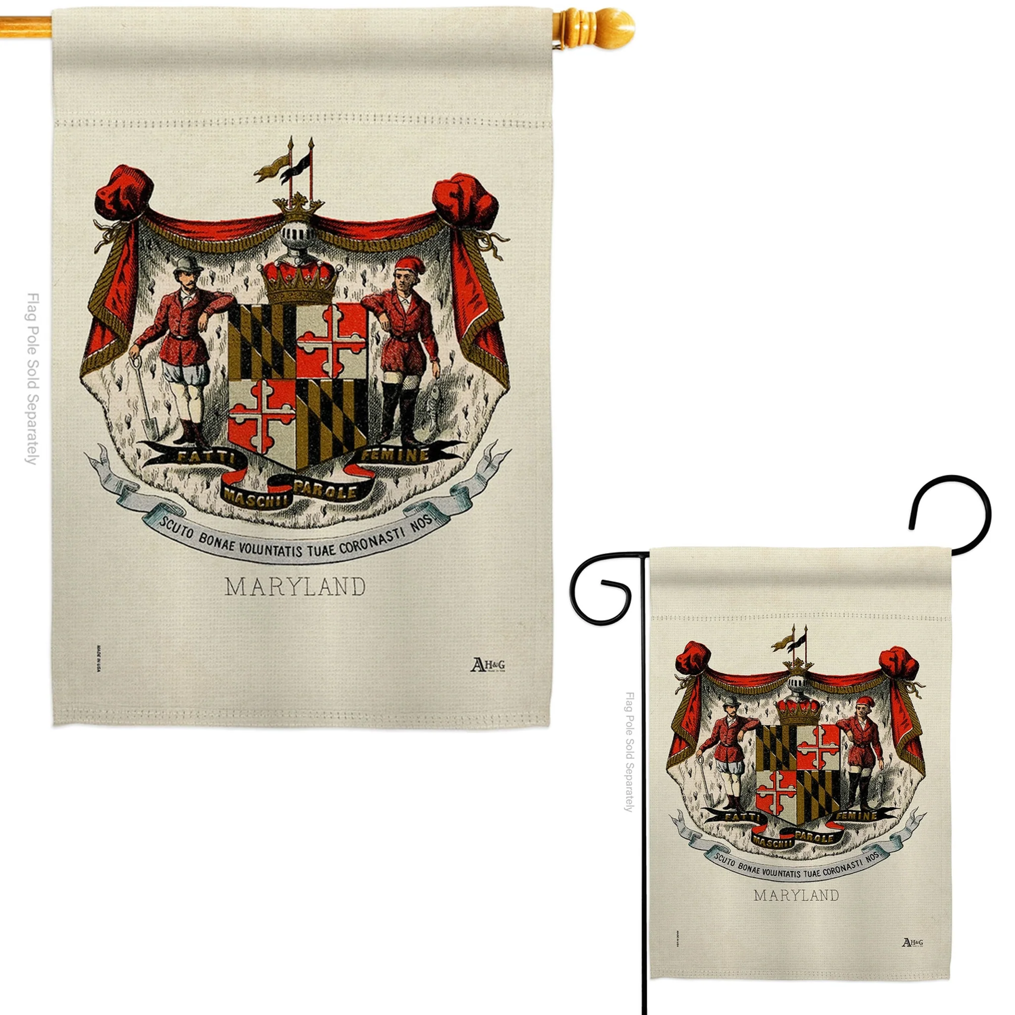 Maryland Coat Of Arms (Sleeve) Flag - Image 5