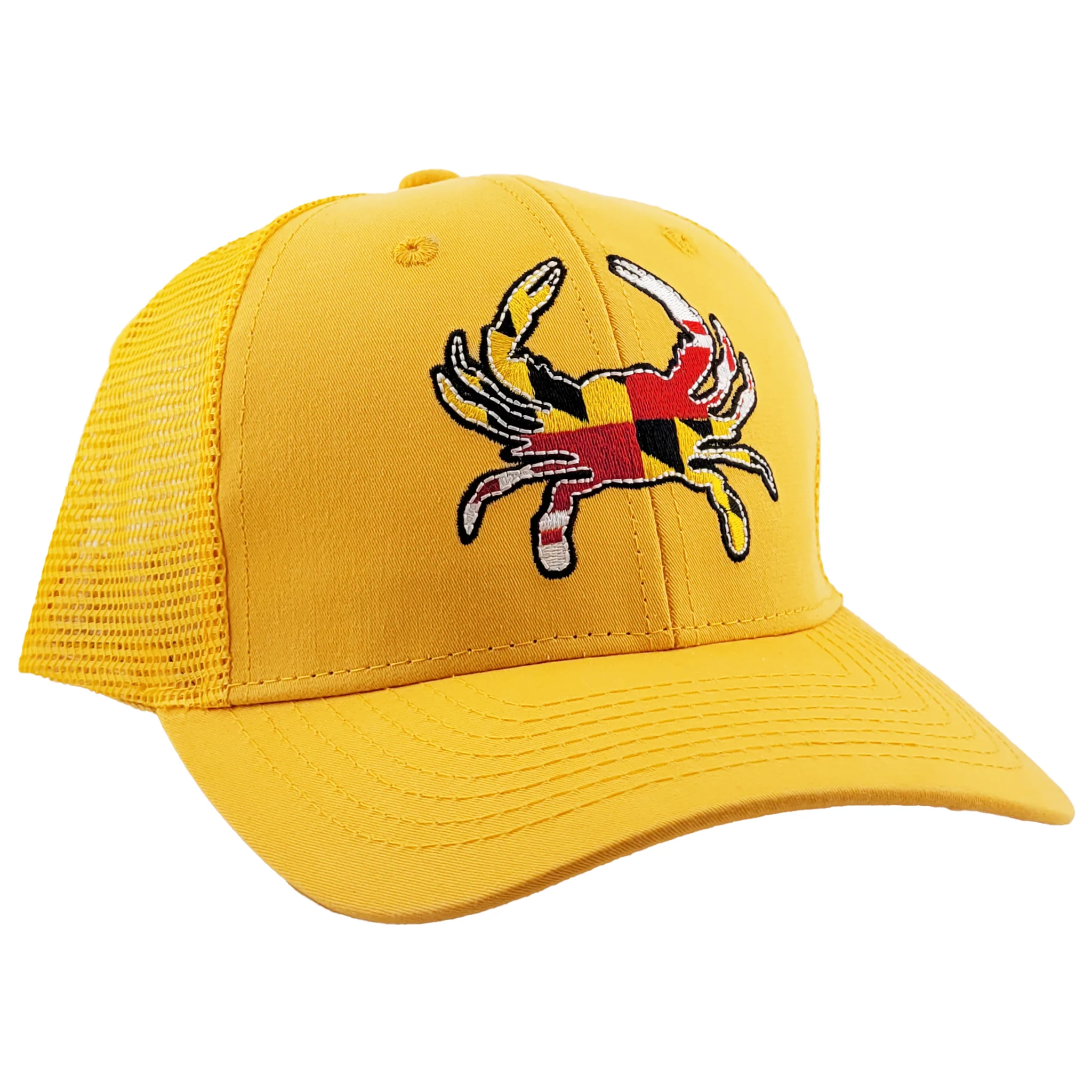 Maryland Colors Crab Flag Mesh Back Baseball Hat - Assorted Colors - Image 4