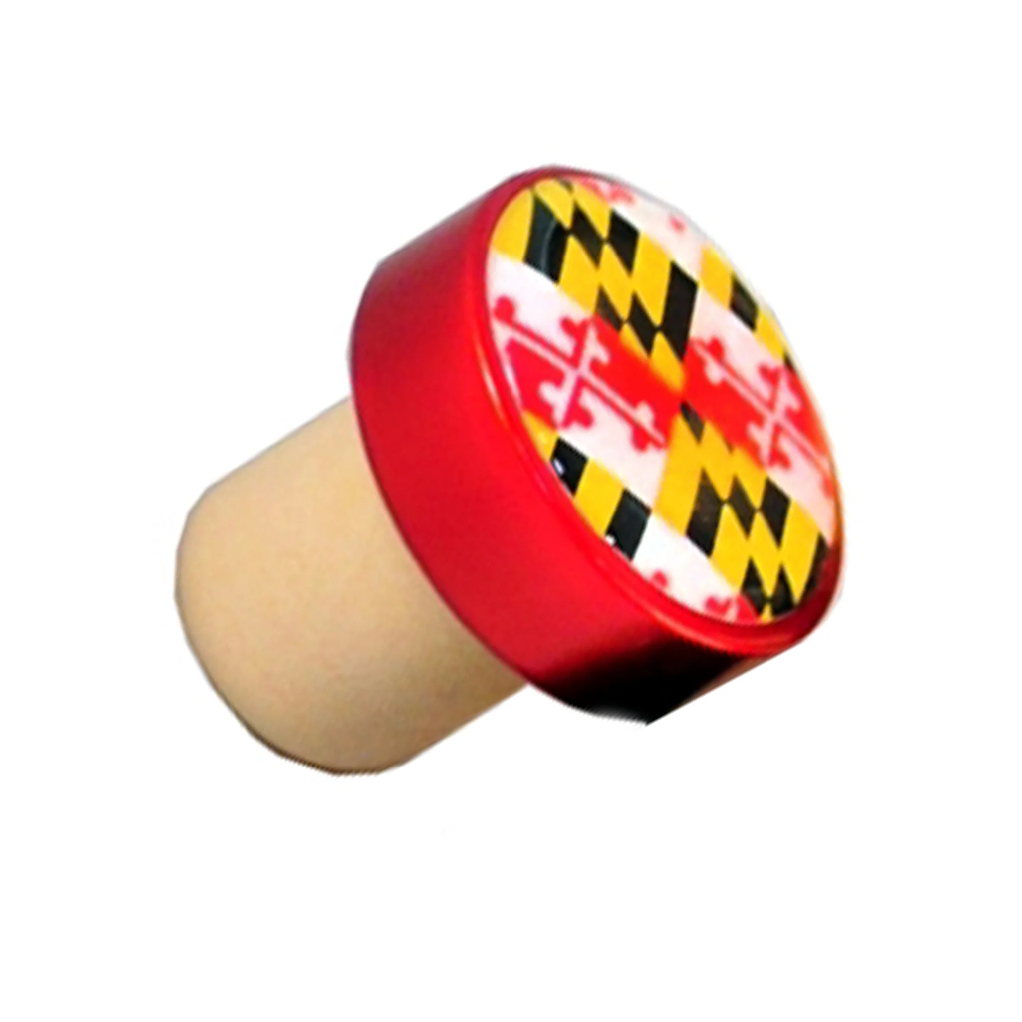 Maryland Flag Aluminum Wine Bottle Stopper - Red or Black - Image 3