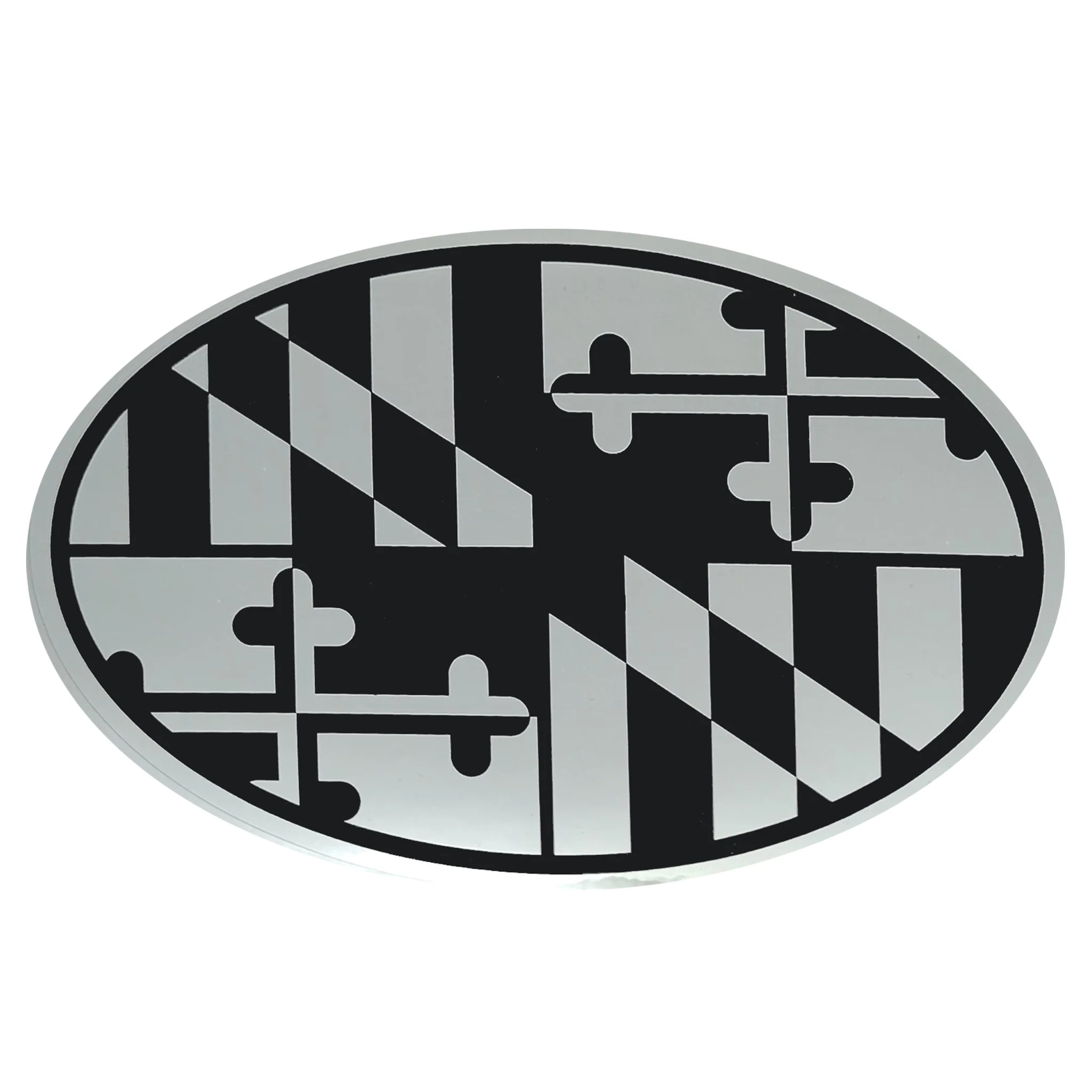 Maryland Flag Chrome (Reflective) Euro Sticker