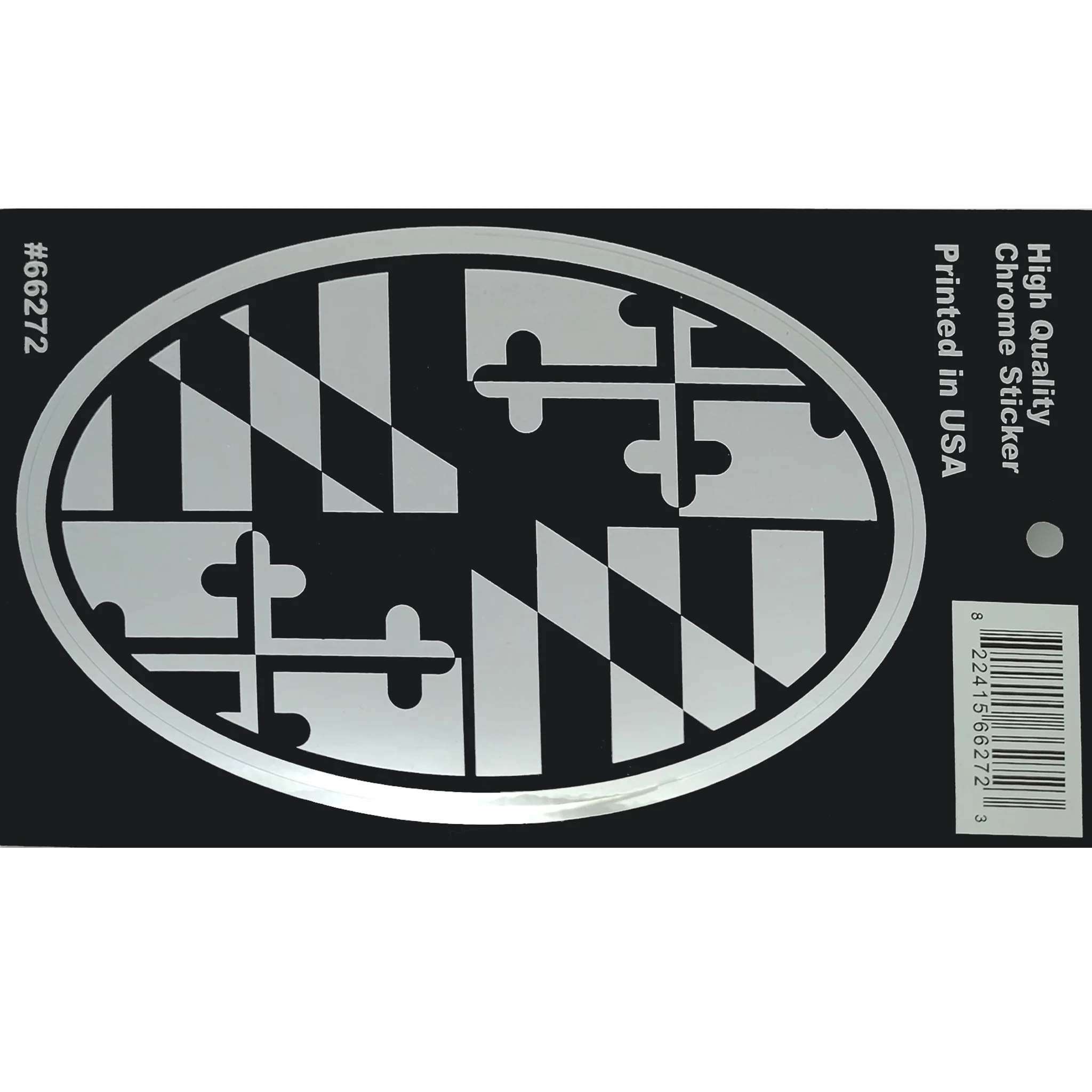 Maryland Flag Chrome (Reflective) Euro Sticker - Image 2