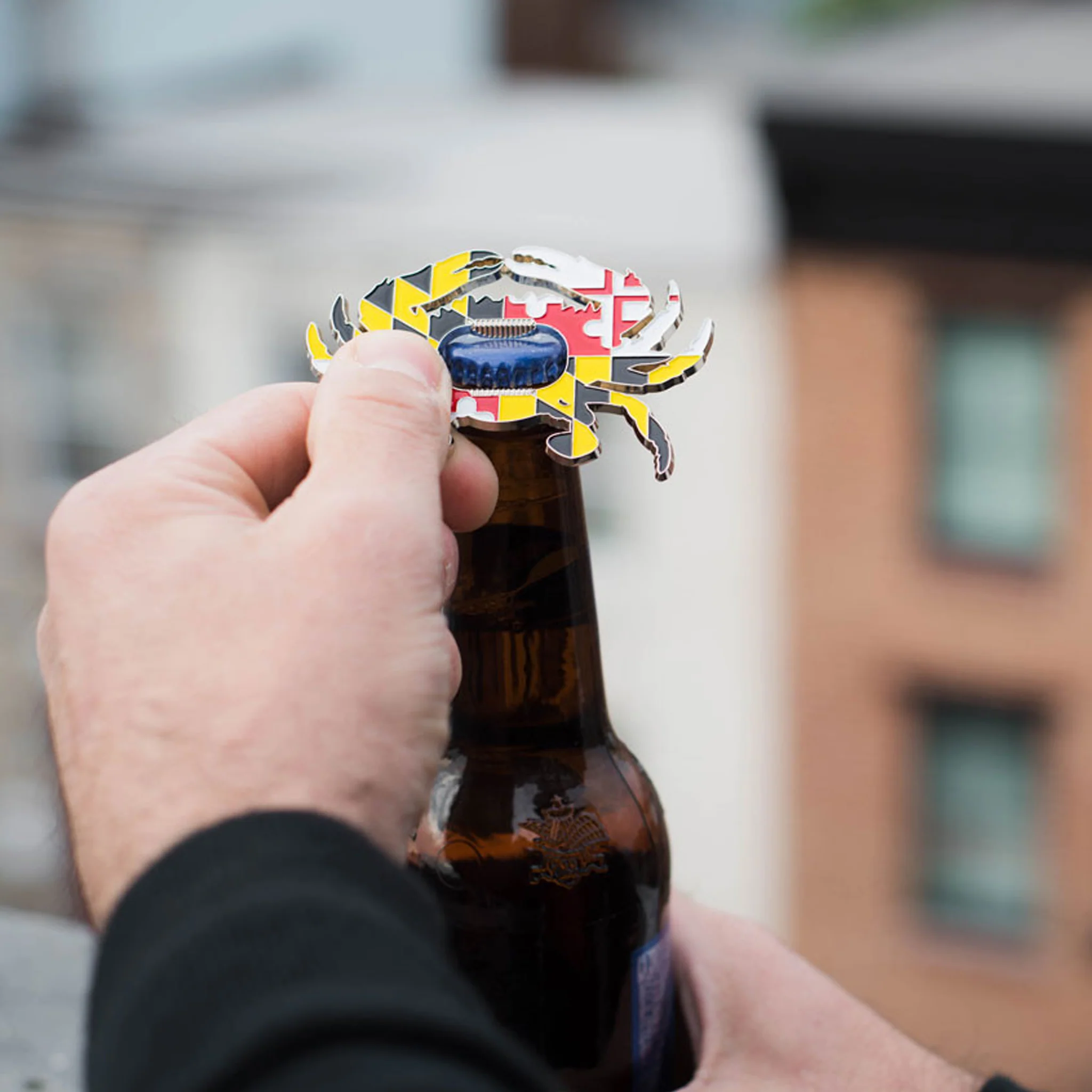 Maryland Flag Crab Key Ring Bottle Opener (Claws Down) - Image 2