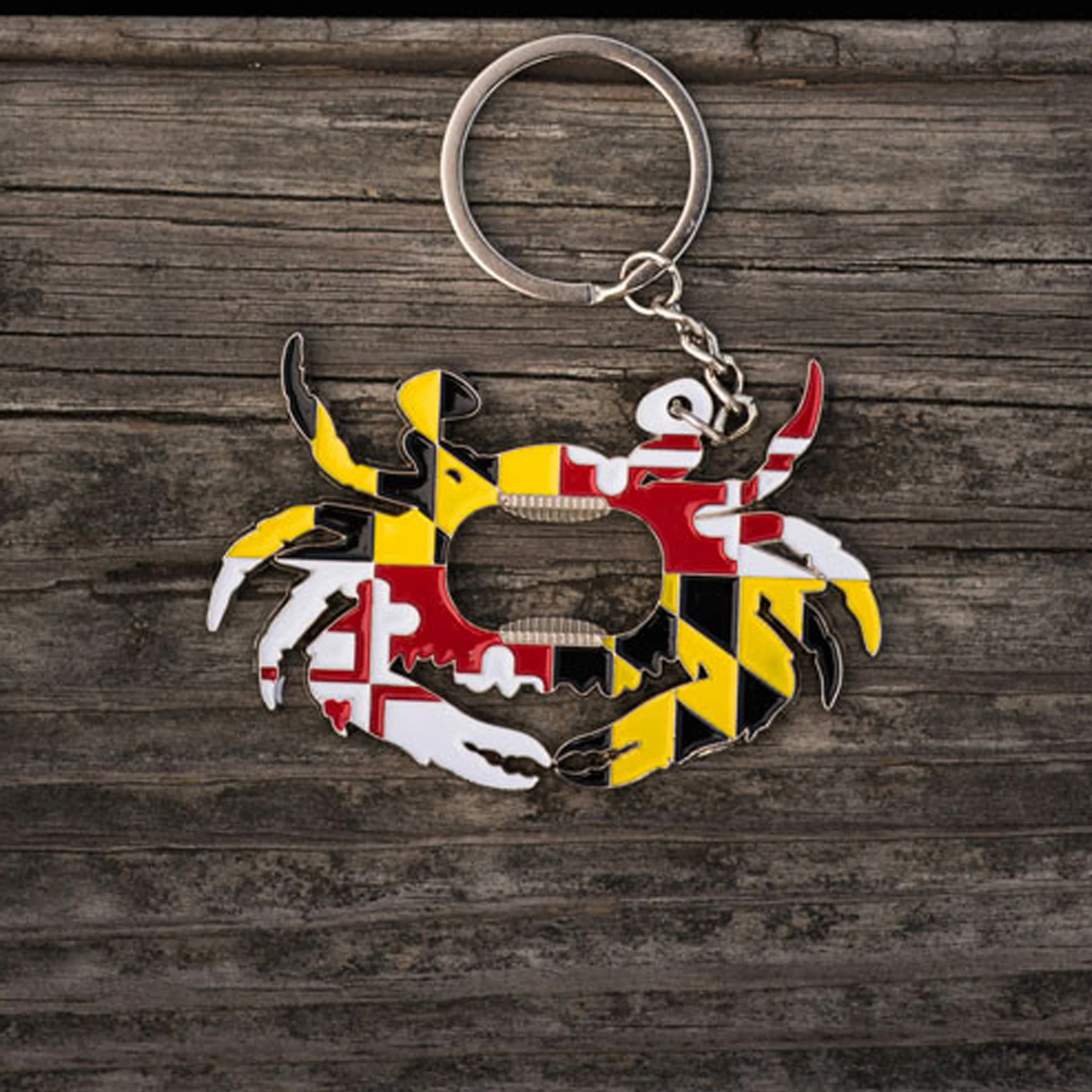 Maryland Flag Crab Key Ring Bottle Opener (Claws Down) - Image 3