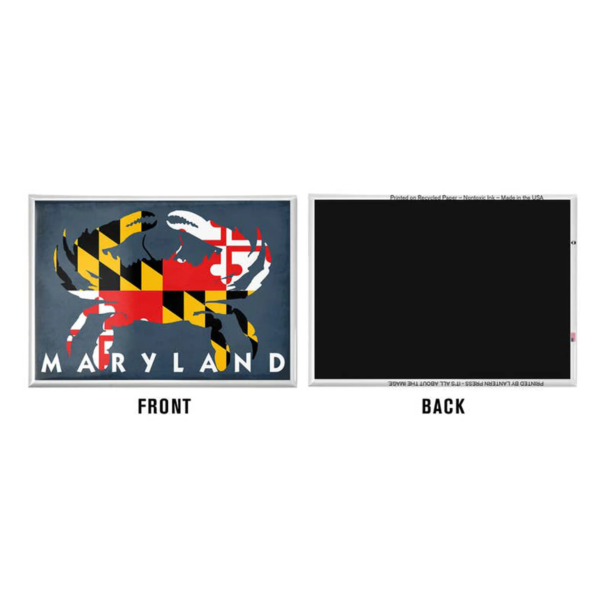 Maryland Flag Crab Rectangular Magnet - Image 2