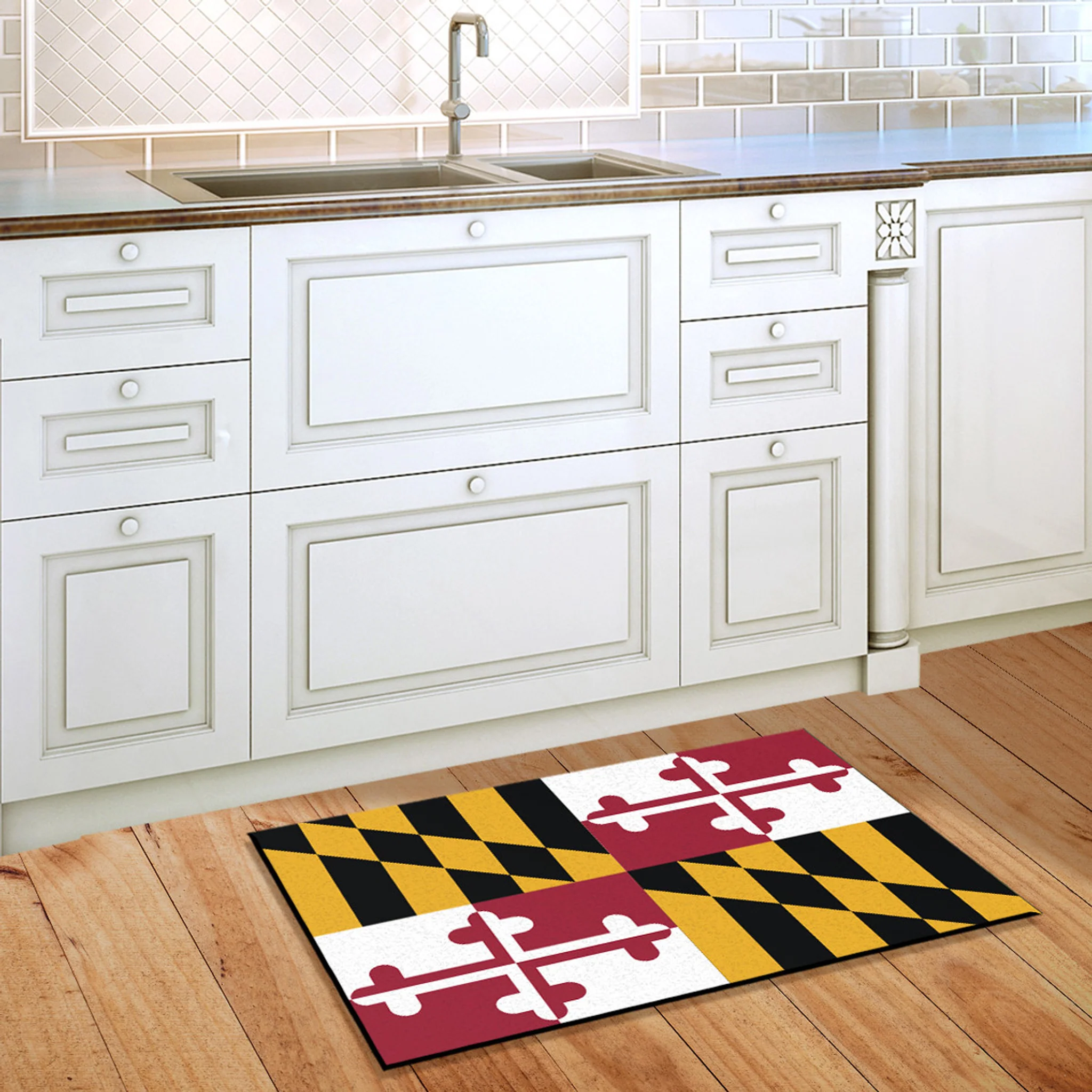 Maryland Flag Doormat Rug 30"x18" - Image 2