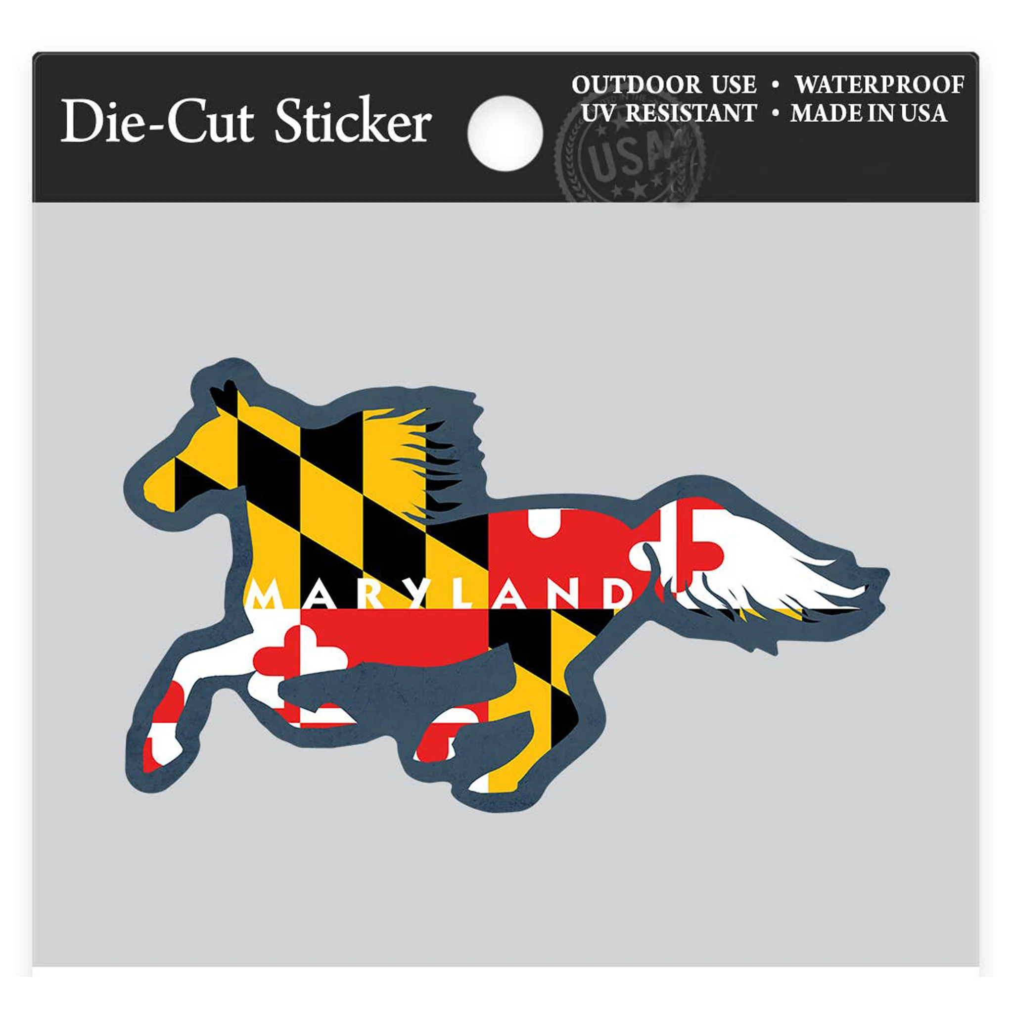 Maryland Flag Horse Die-Cut Sticker - Image 2