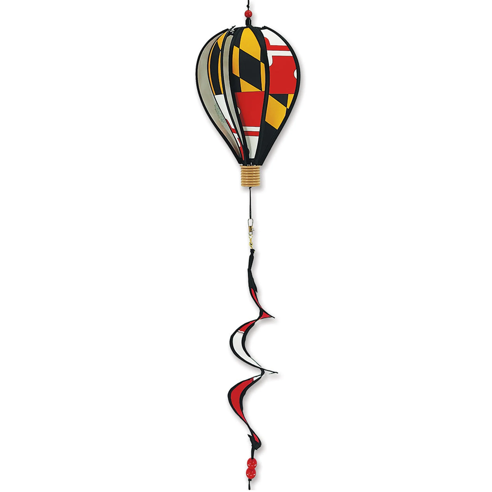 Maryland Flag Hot Air Balloon Spinner with Twister Tail