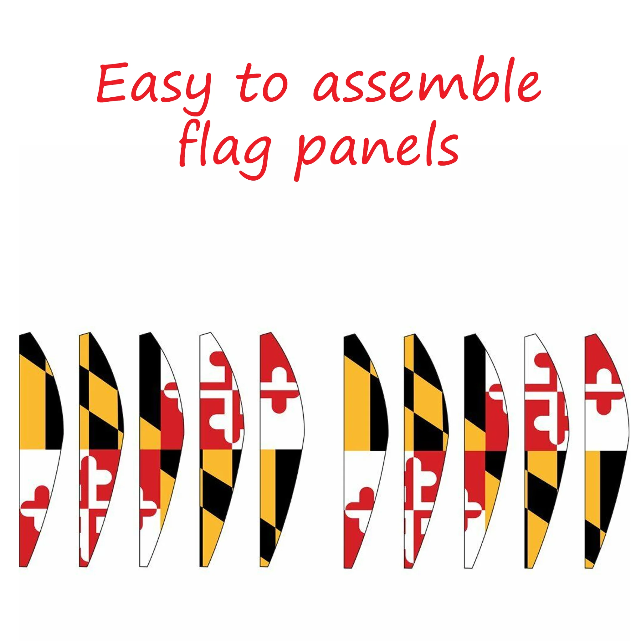 Maryland Flag Hot Air Balloon Spinner with Twister Tail - Image 3
