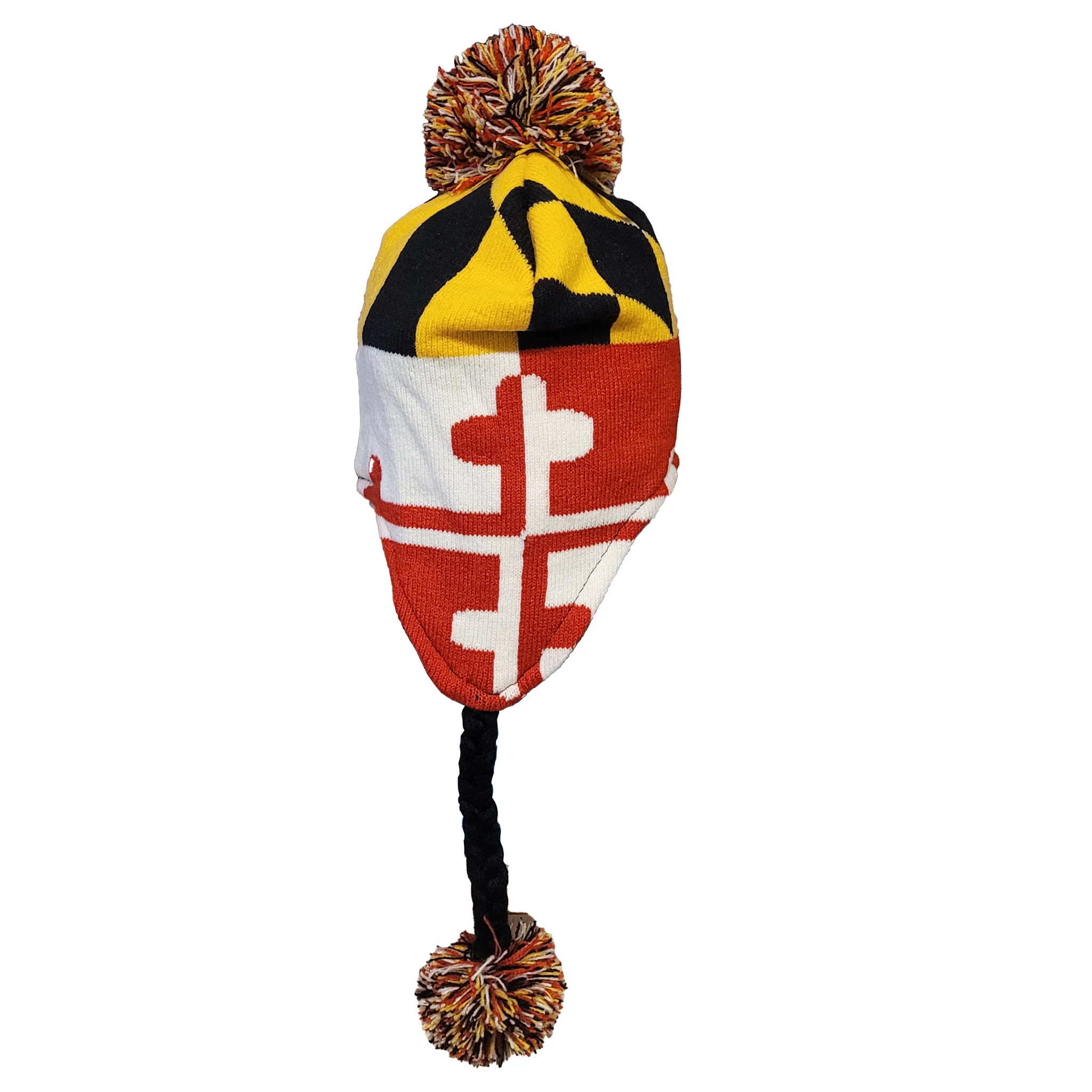 Maryland Flag Norwegian Ski Hat with Tassels - Image 3