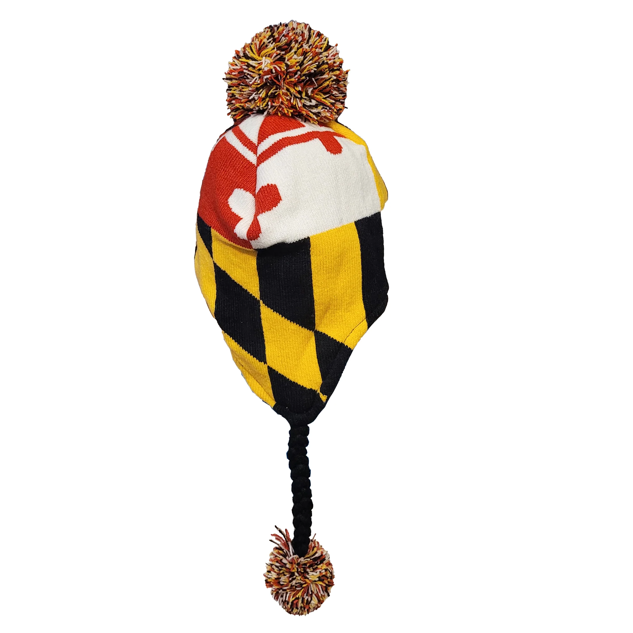 Maryland Flag Norwegian Ski Hat with Tassels - Image 4