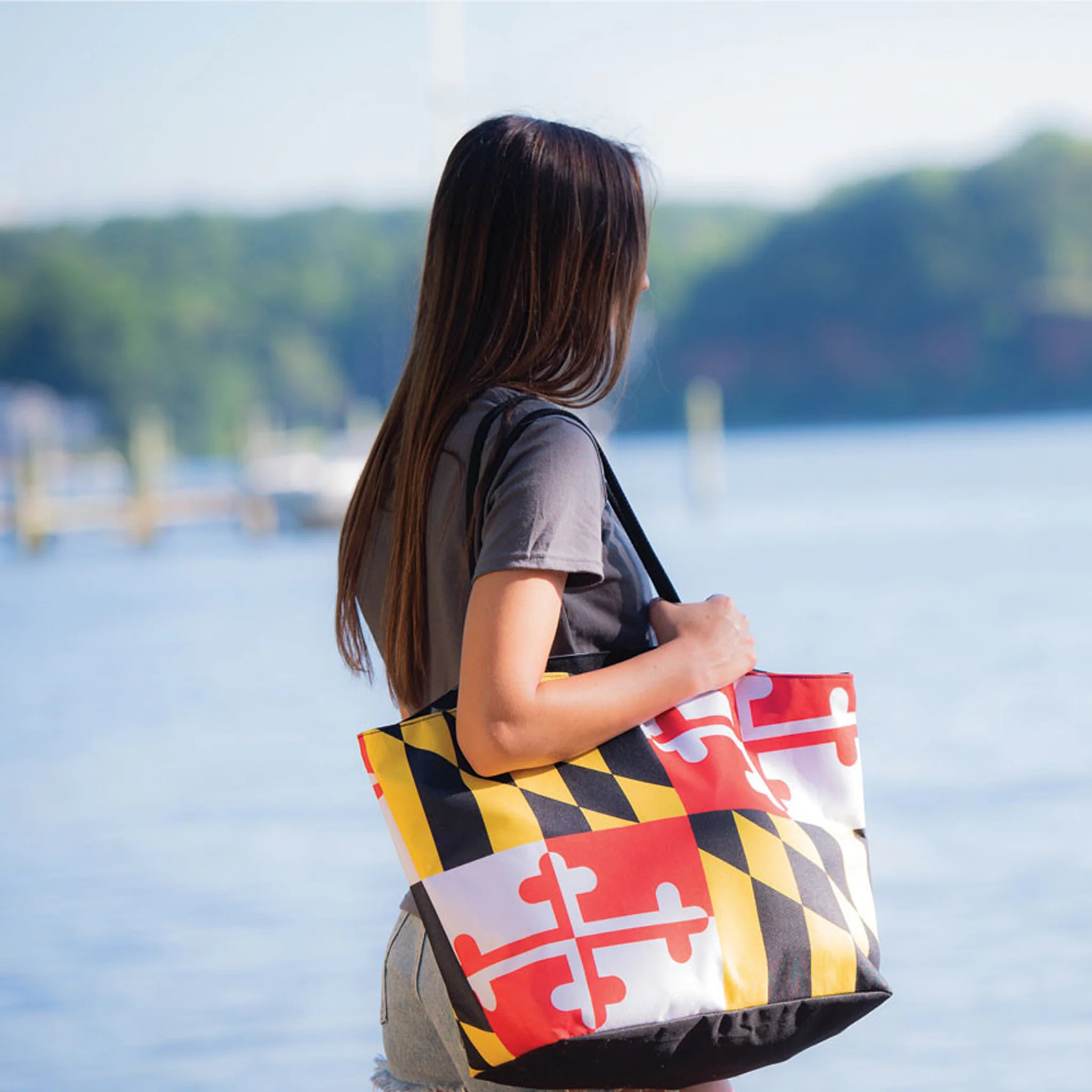 Maryland Flag Perfect Large Totebag - Image 2