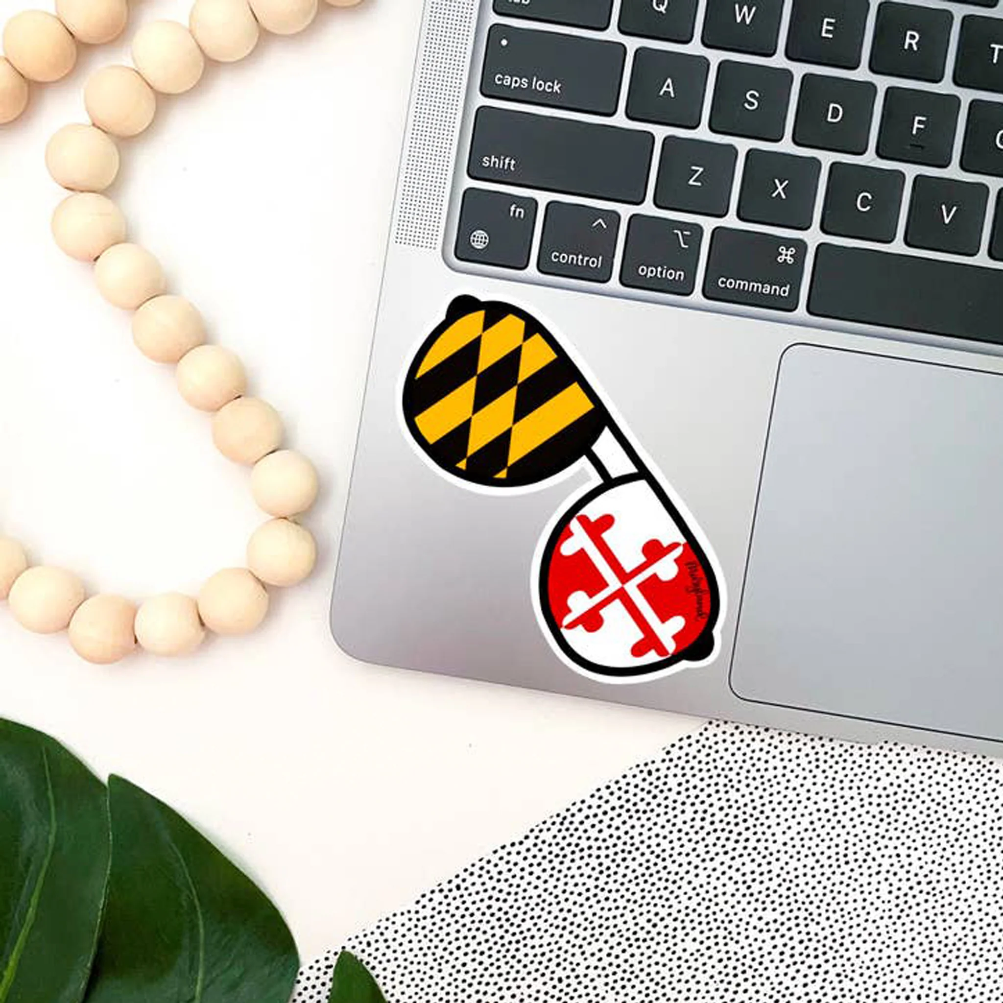 Maryland Flag Sunglasses Vinyl Sticker - Image 3