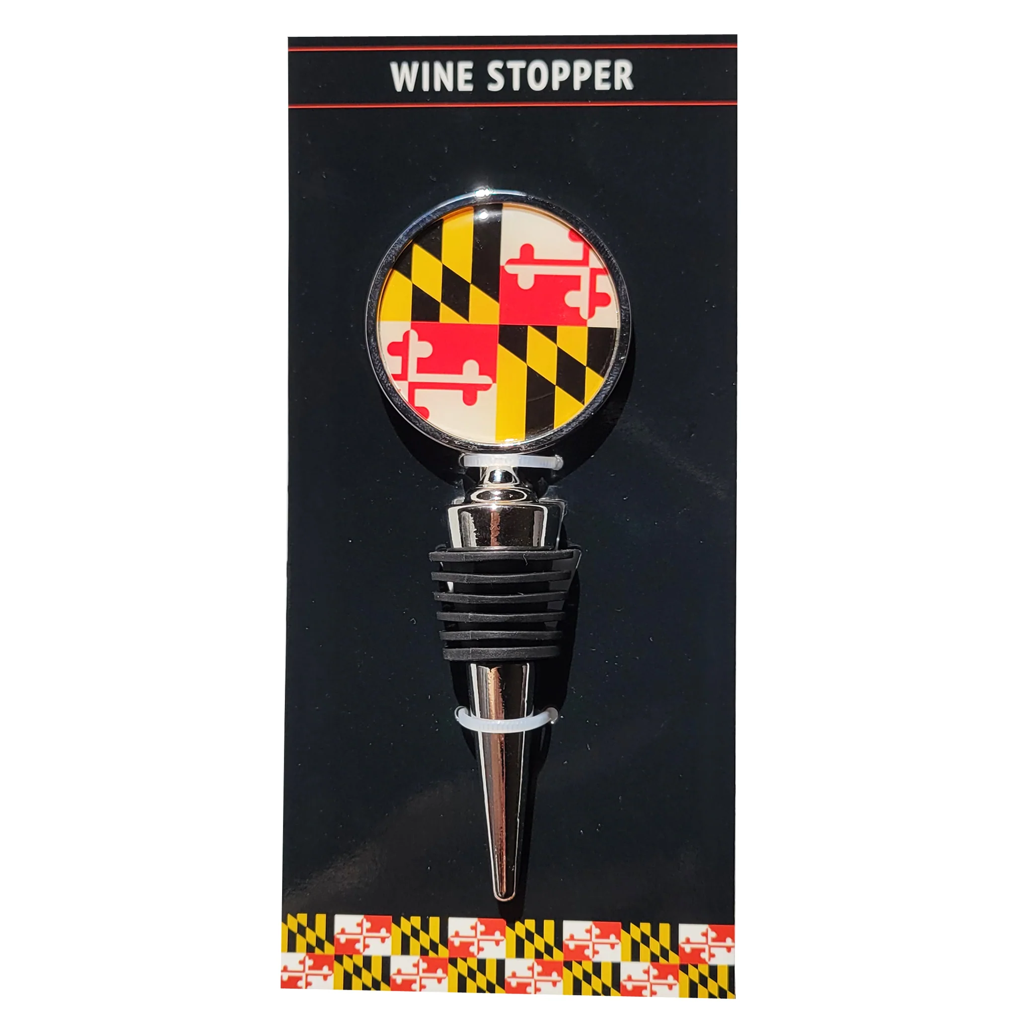 Maryland Flag Tall Wine Stopper - Image 2
