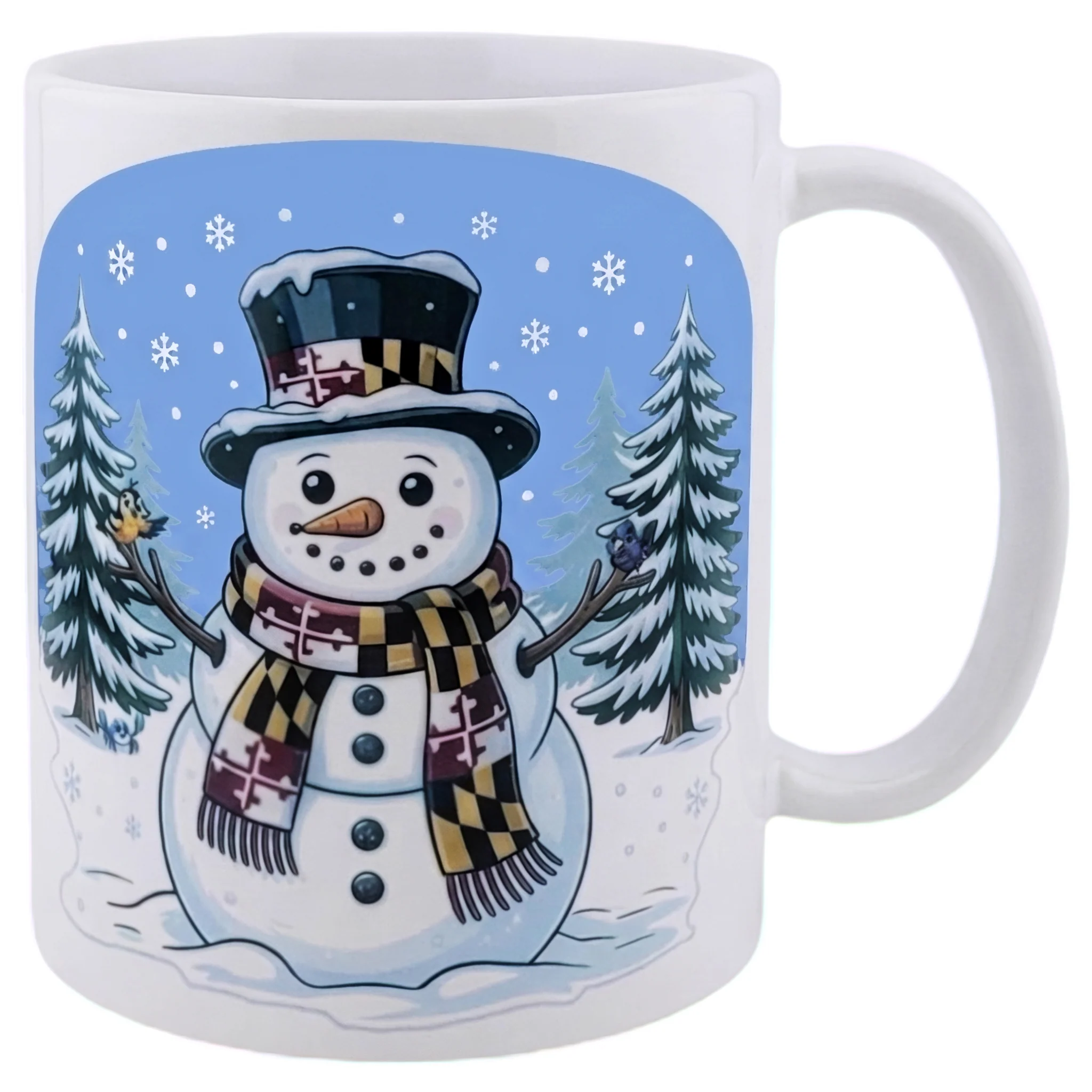 Maryland Snowman Winter Wonderland Coffee Mug