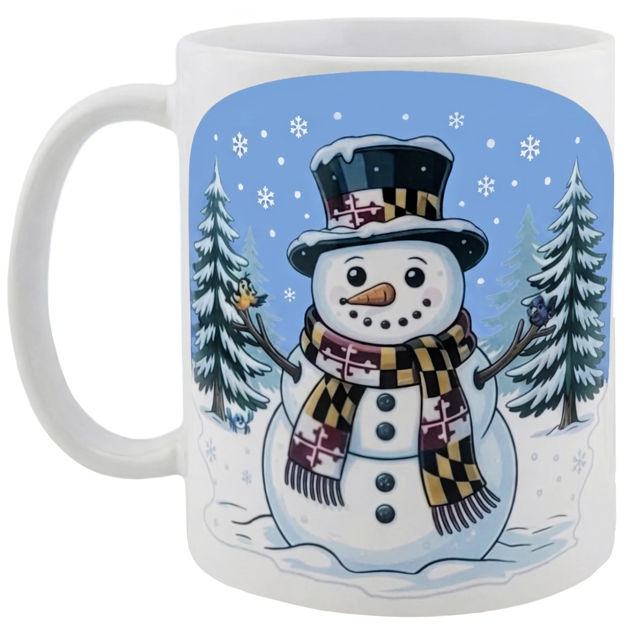 Maryland Snowman Winter Wonderland Coffee Mug - Image 2