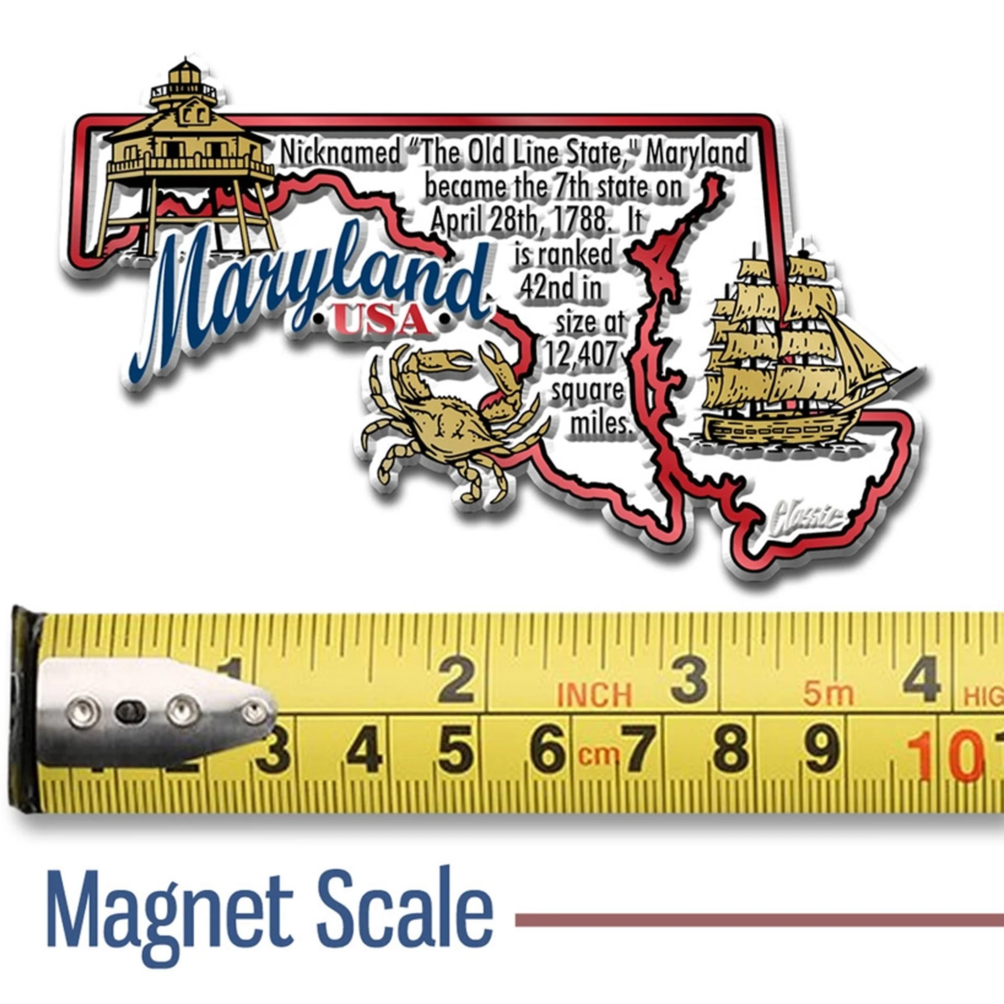 Maryland State Information Map Magnet - Image 2