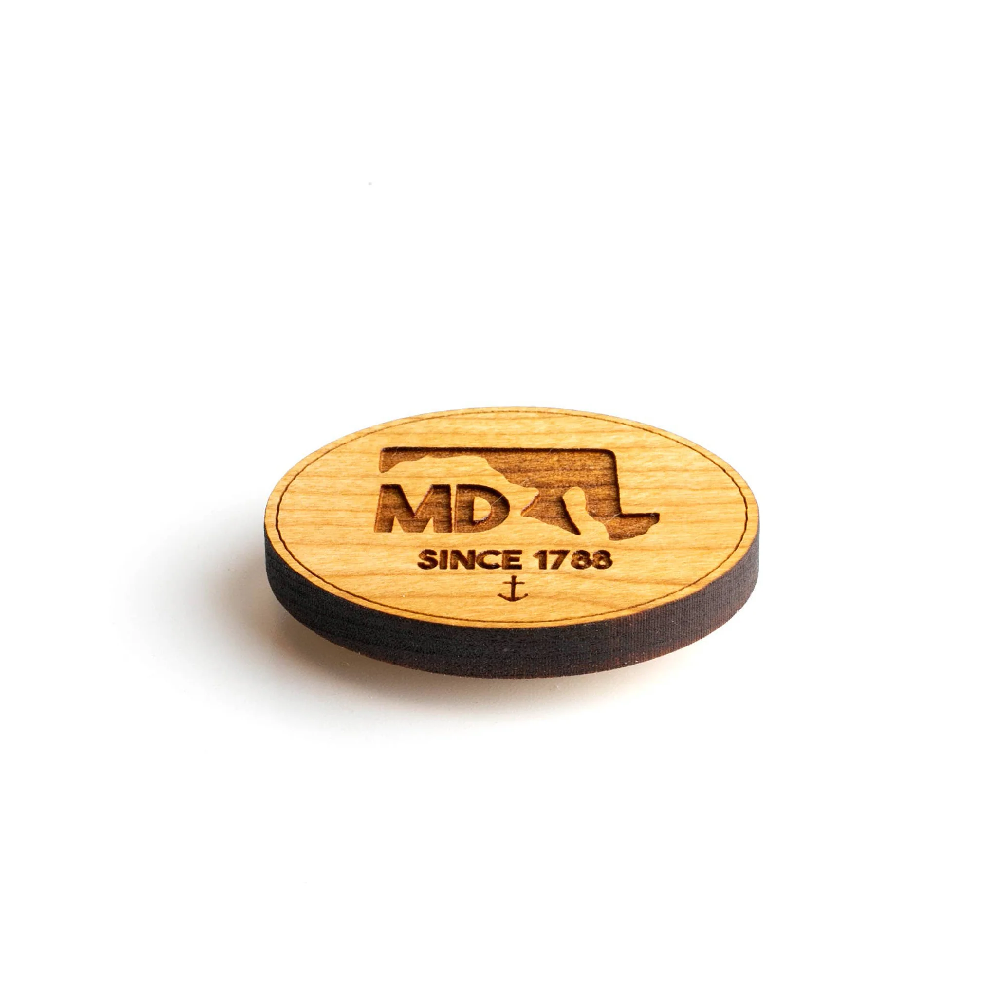 Maryland State Laser Engraved Wood Magnet - Image 2