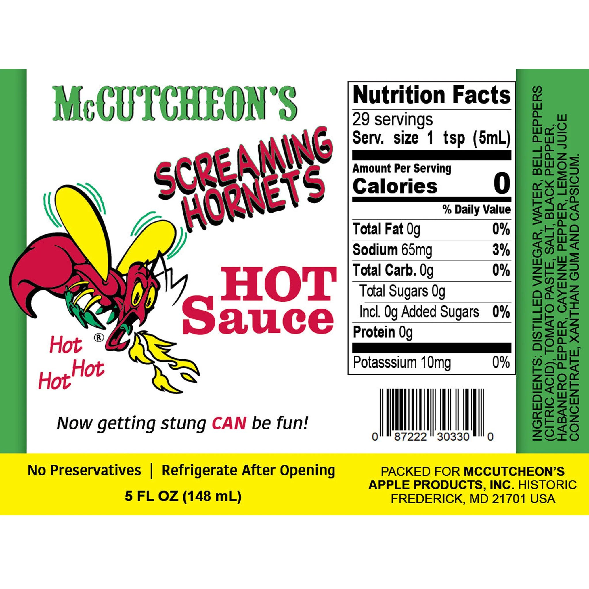 McCutcheon's Screaming Hornets Hot Sauce 5oz. - Image 2