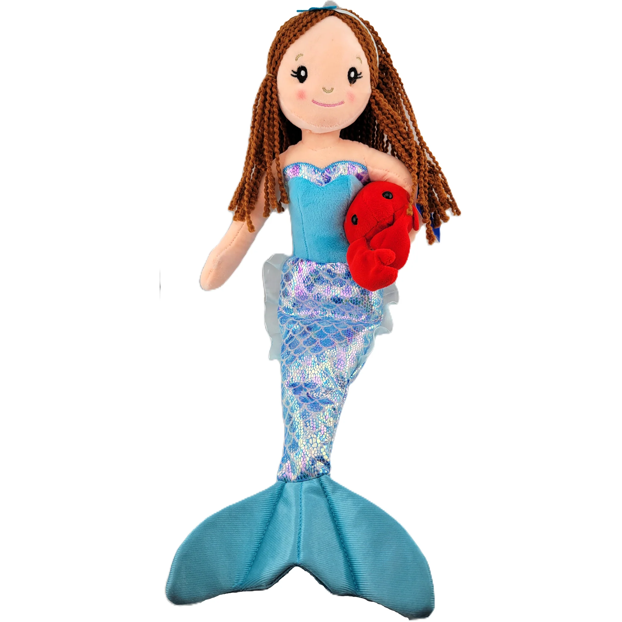 Mermaid Doll with Red Crab Friend Plush Toy - Assorted Styles - Image 5