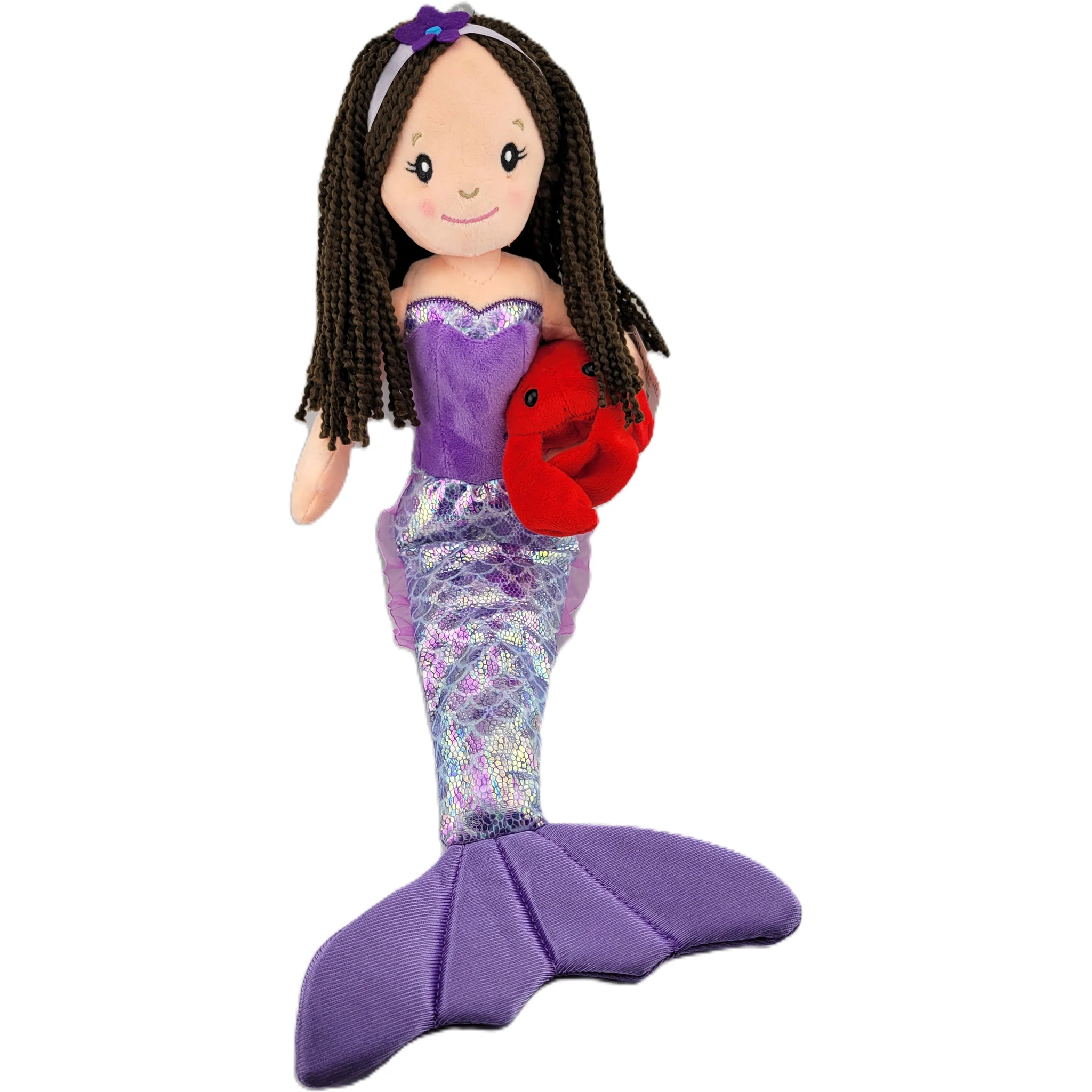 Mermaid Doll with Red Crab Friend Plush Toy - Assorted Styles - Image 7