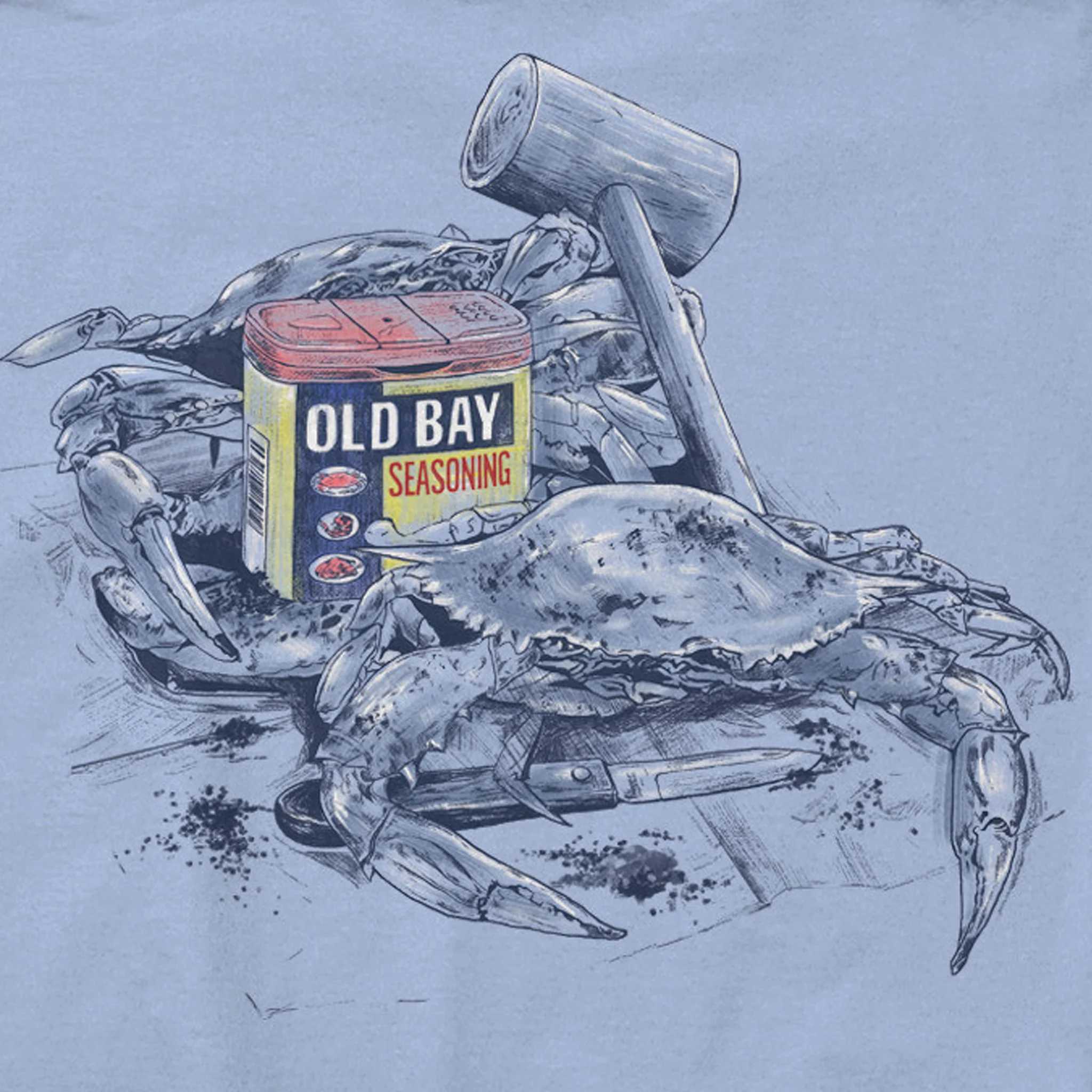 Old Bay Seasoning Crab Still Life T-Shirt - Image 2