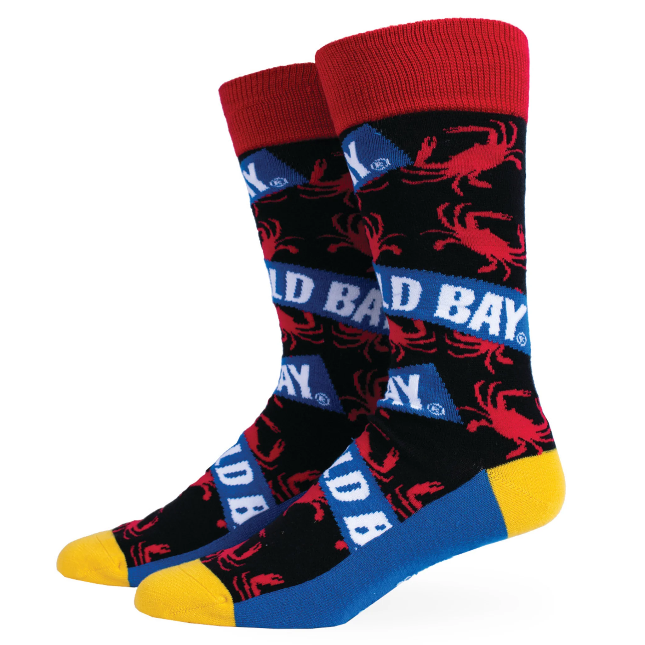 Old Bay Seasoning Red Crabs Crew Dress Socks