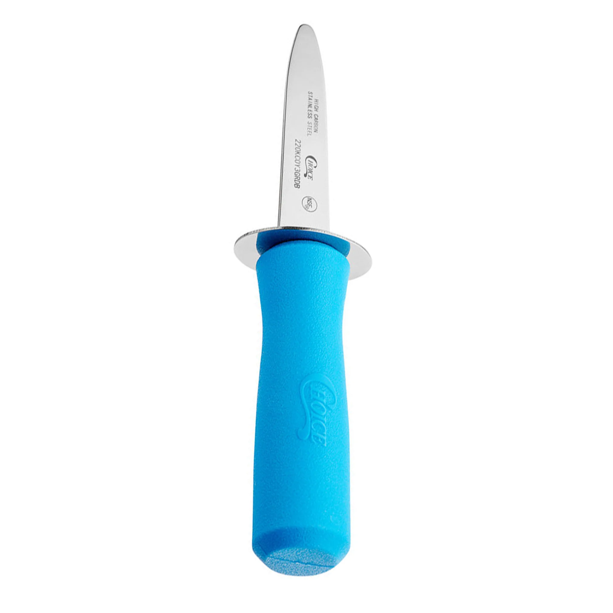 Oyster Knife with Guard Blue Handle